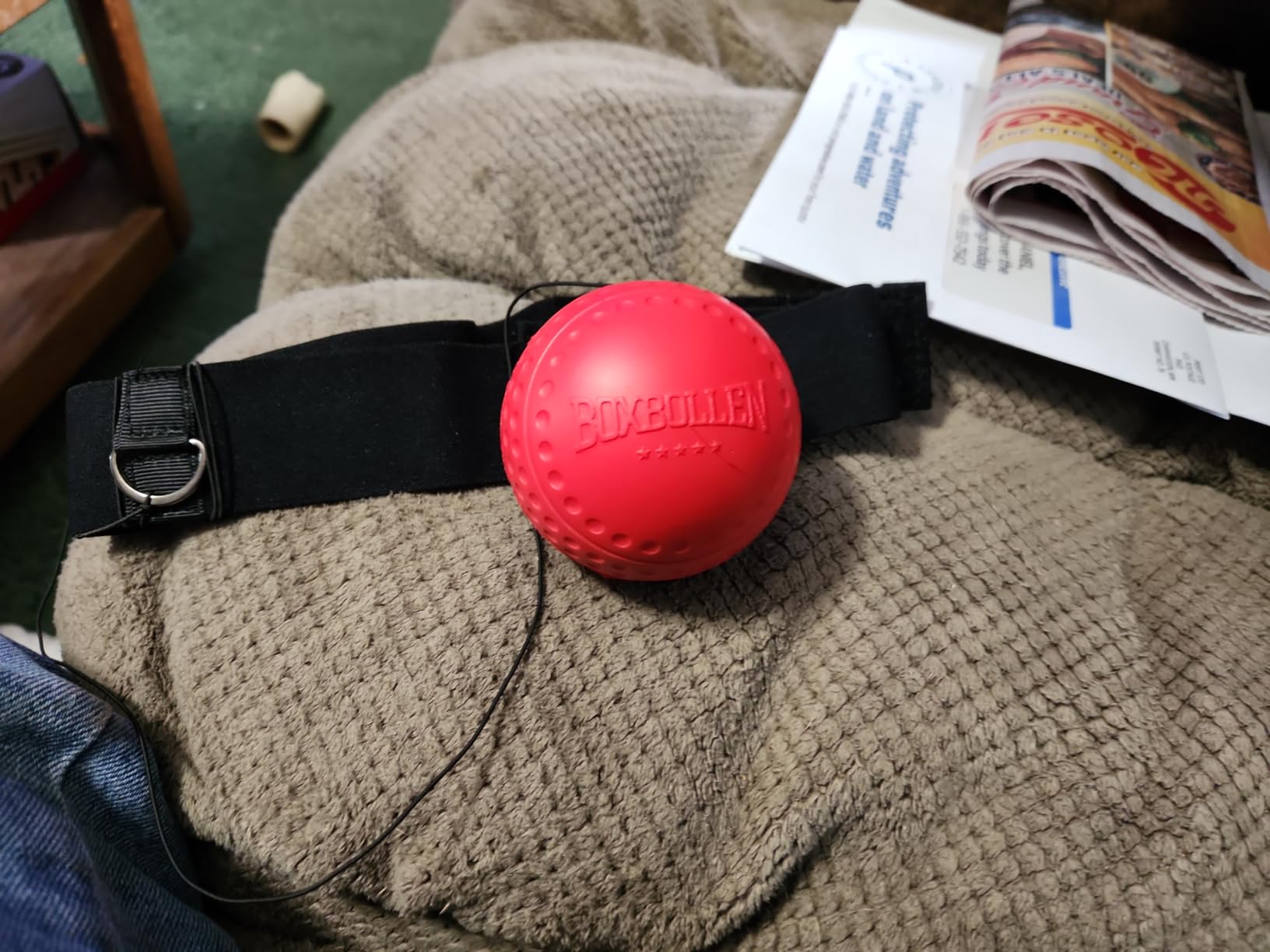 Boxbollen® Boxing Reflex Ball - Celebrity-Endorsed Home Workout Game - App-Connected Punch Counter - Hand Eye Coordination Training Ball - Christmas Gift for Boxers, All Ages - Stocking Stuffer customer photo 1
