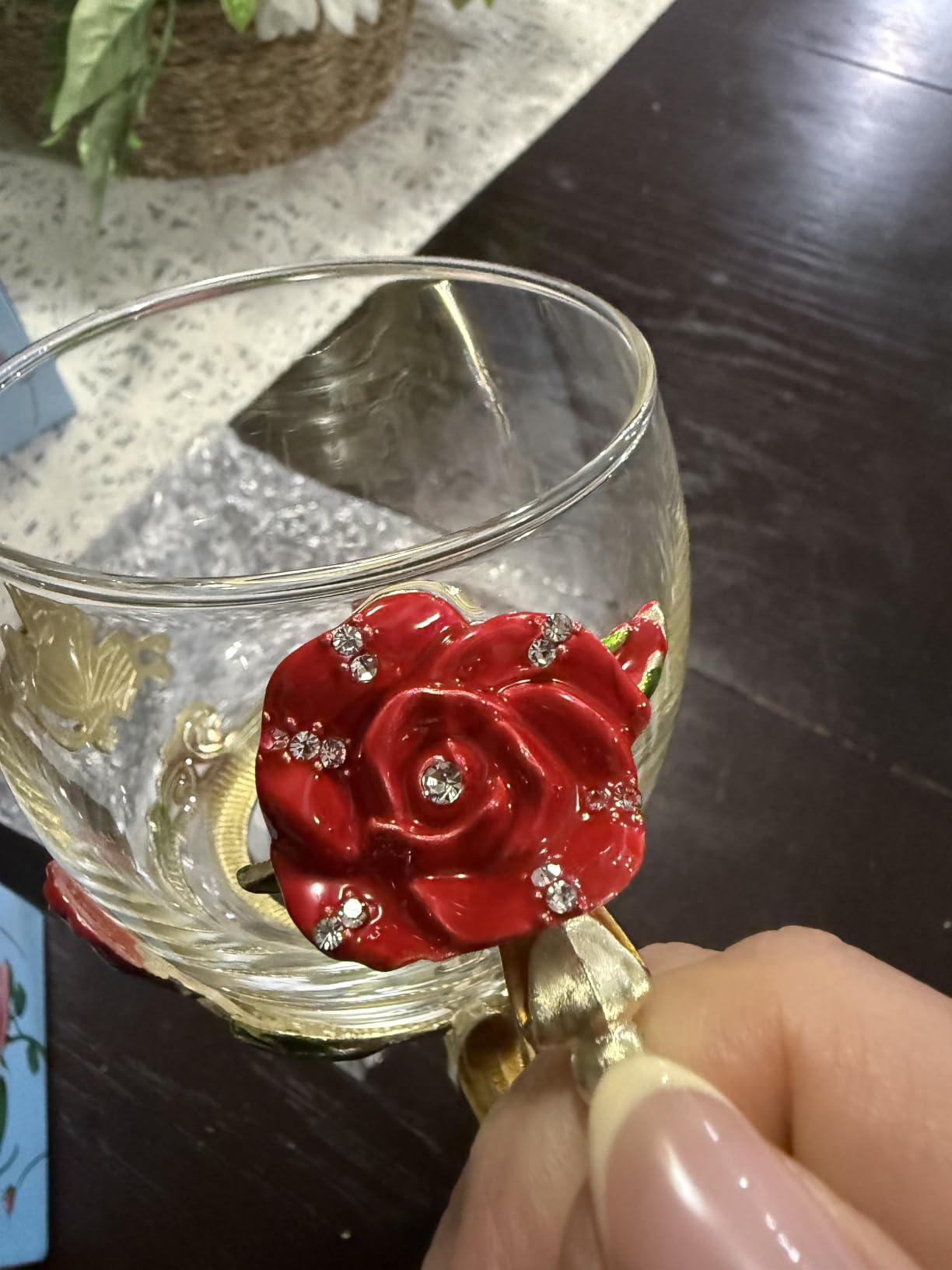 OEAGO Tea Cup Glass Coffee Enamels Mug Sisters Gifts from Sister for Women customer photo 2