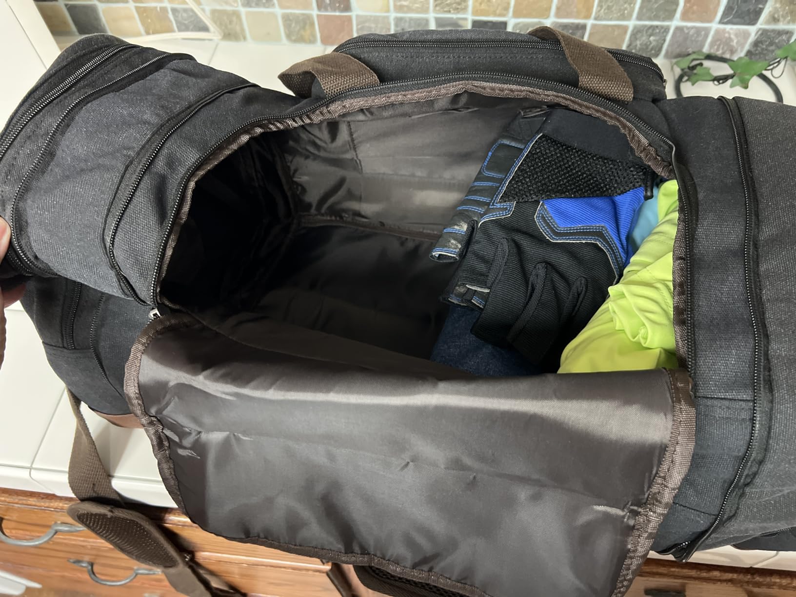 Litvyak 50L Canvas Duffle Bag for Travel Weekend Gym Overnight Carry-on customer photo 2
