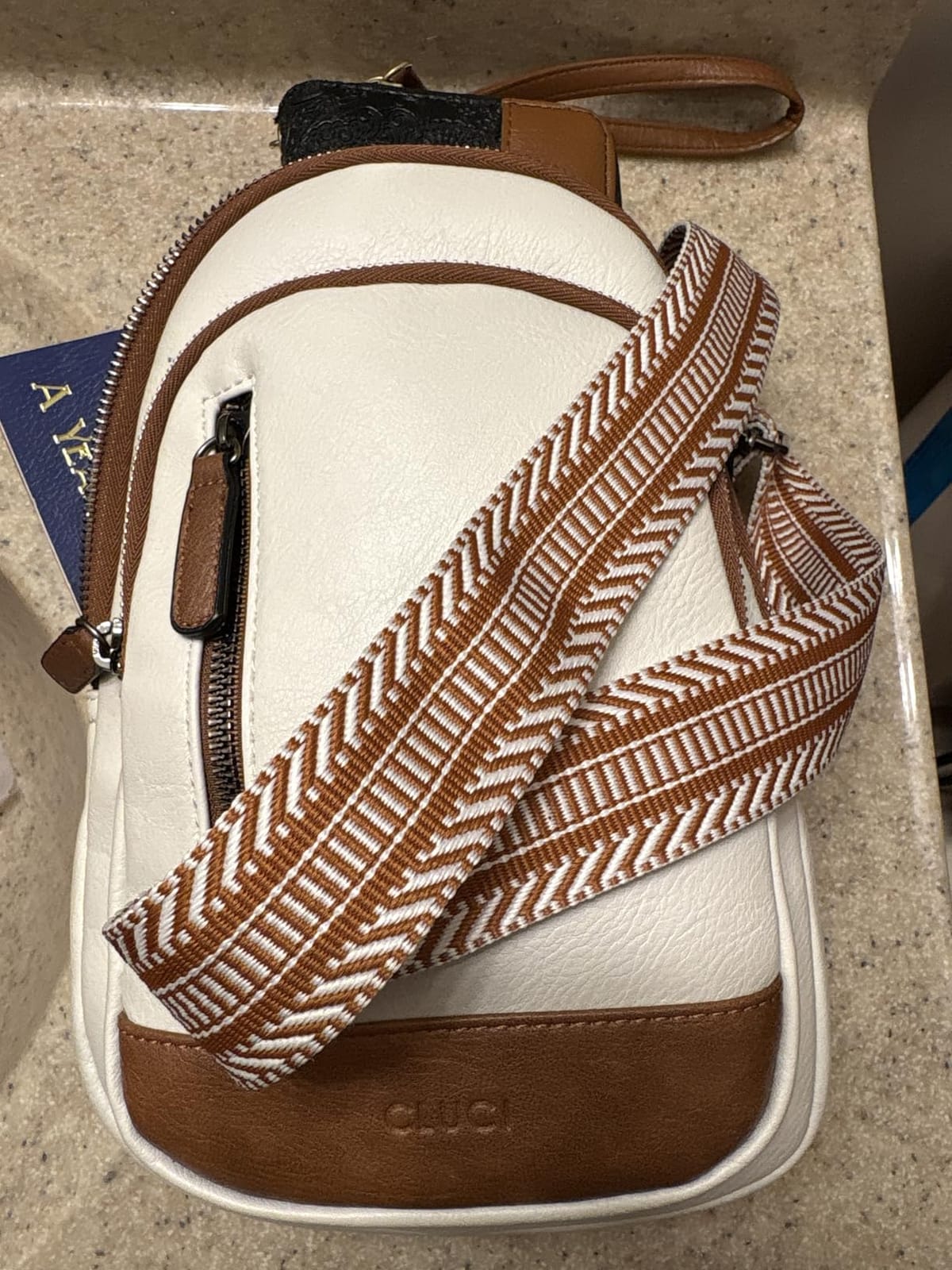 CLUCI Crossbody Bags for Women Men,Leather Sling Bag Cross Body Backpack for Woman Gifts for Women Birthday Unique customer photo 1