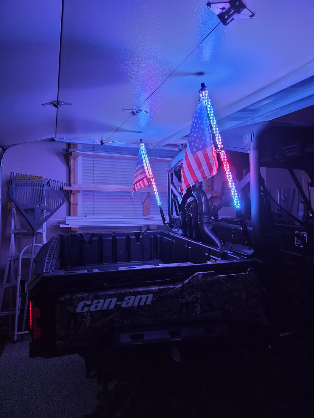 Ehaho 2PCS 3FT Whip Lights for UTV ATV, Spring Base, Tri-Brighter, 6 Flags customer photo 1
