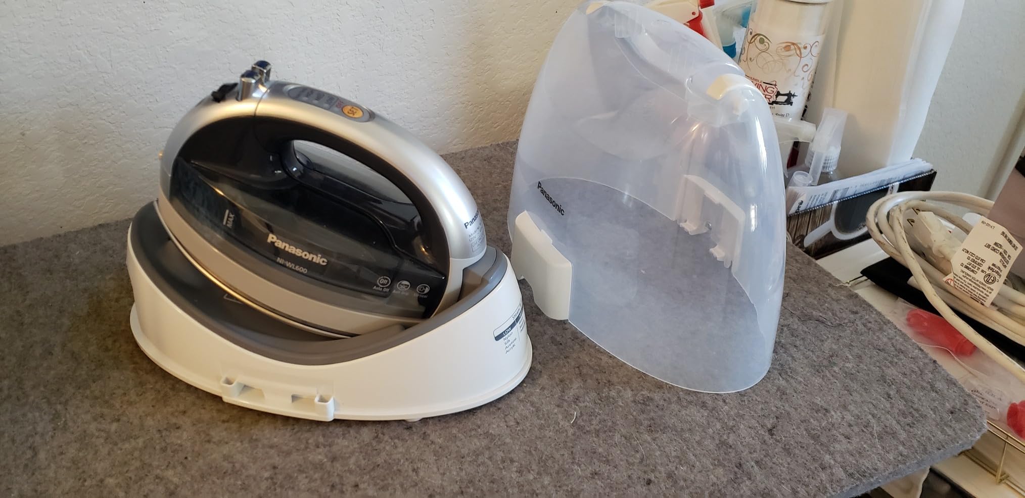 Panasonic NI-QL1100L Cordless Steam/Dry Iron, 1500W, Silver/Light Blue customer photo 1