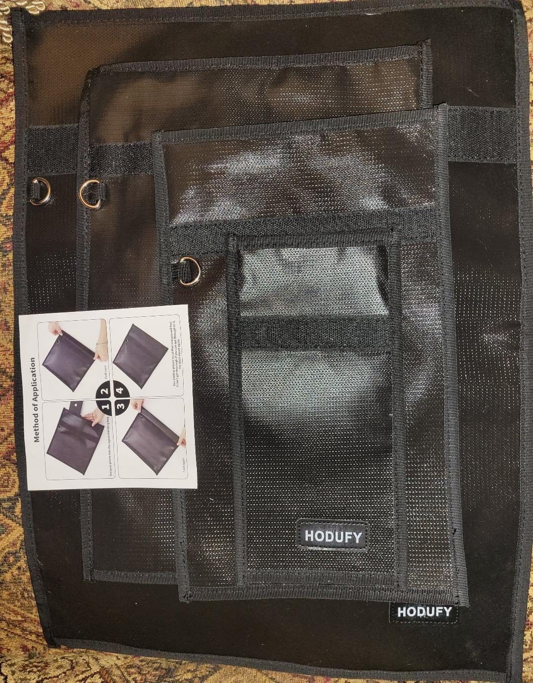 Hodufy 4 Pack Faraday Bags for Laptops & Tablet & Phones & Key Fobs, Faraday Bag EMP Proof, Anti-Tracking Faraday Pouch Waterproof & Fireproof customer photo 2