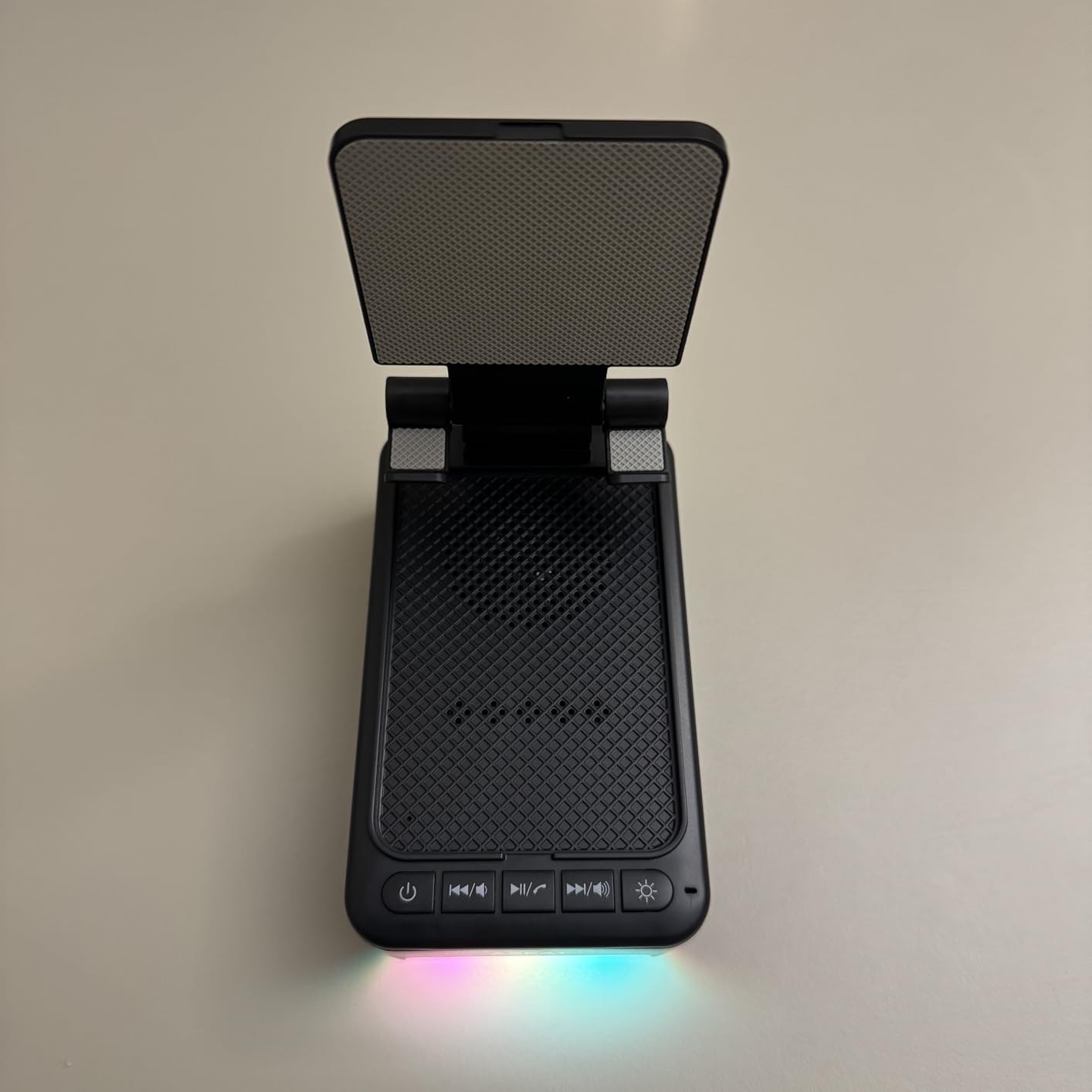 Gifts for Men Him, Cell Phone Stand with Bluetooth Speaker&Led Color Changing Light, Unique Gifts for Women Dad Her Husband, Cool Tech Gadget Wireless Speaker, Birthday Gifts for Men, Ideal Gifts customer photo 2
