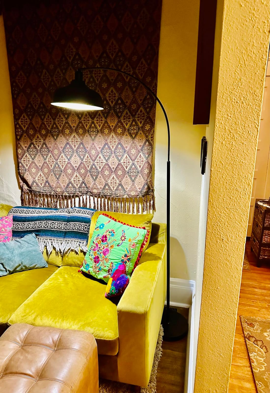Arch Floor Lamps with Remote, Dimmable Floor Lamp 70” Black Tall Lamp customer photo 2