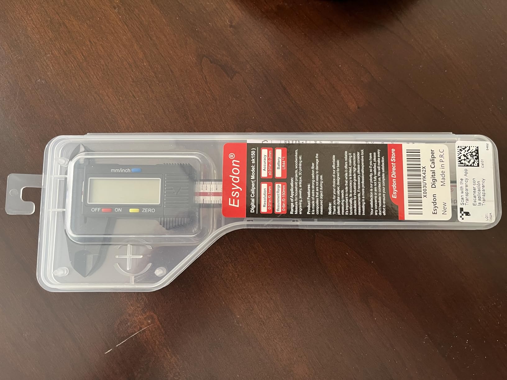 Digital Caliper, Esydon Upgraded Calipers 6 inch, Measuring Tool, Electronic Ruler, with Large LCD Screen, Auto-Off Feature, Inch and Millimeter Conversion, Plastic Case, Perfect for Household, DIY customer photo 1