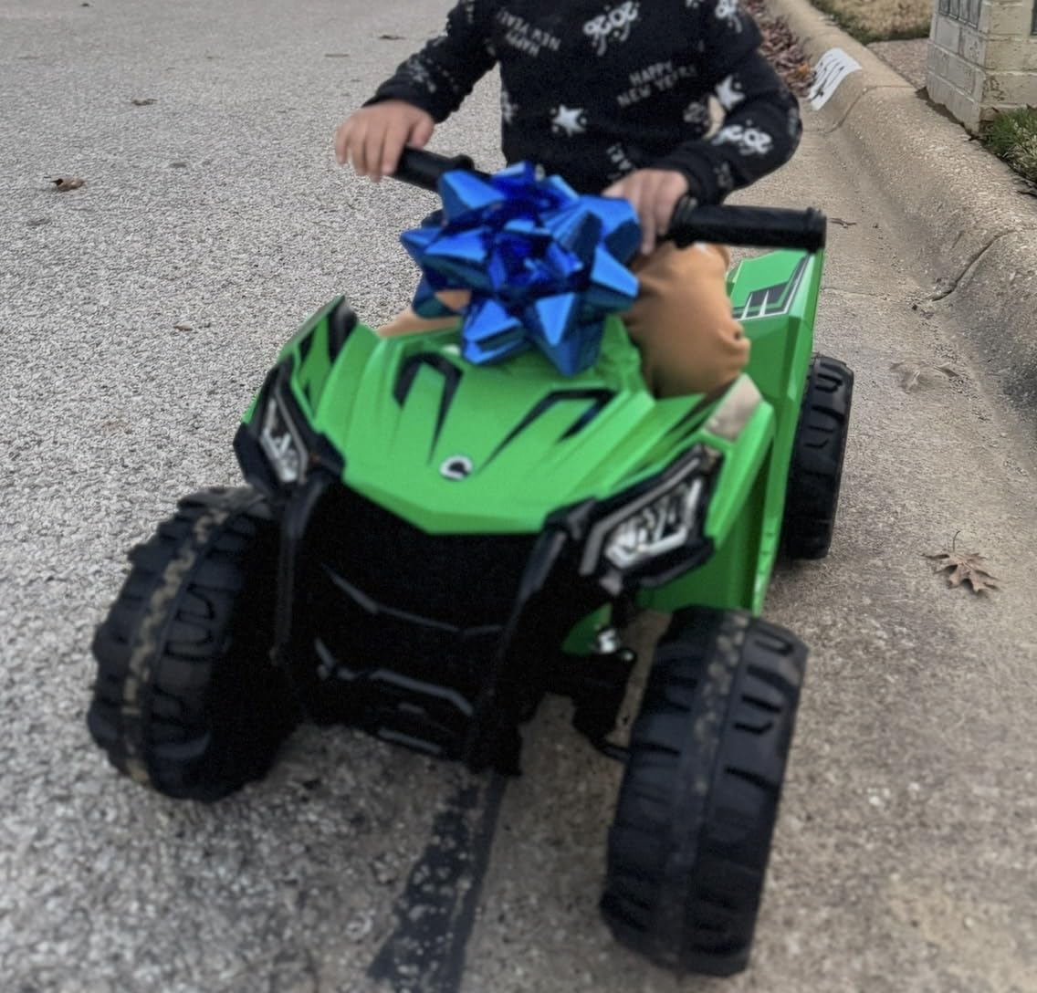 Best Choice Products 6V Kids Ride On Toy, 4-Wheeler Quad ATV Play Car w/ 1.8MPH Max Speed, Treaded Tires, Rubber Handles, Push-Button Accelerator - Hot Pink customer photo 2