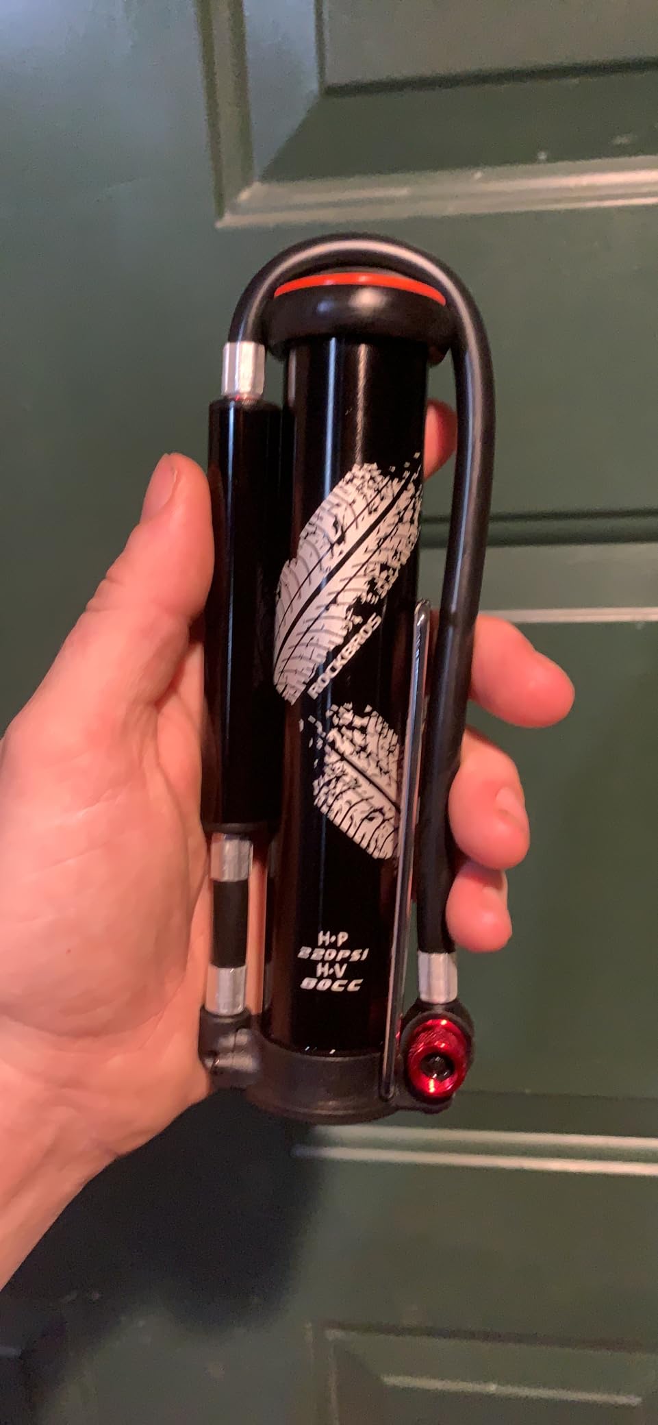 ROCKBROS 220PSI Mini Floor Pump with Hidden Pressure Gauge customer photo 2