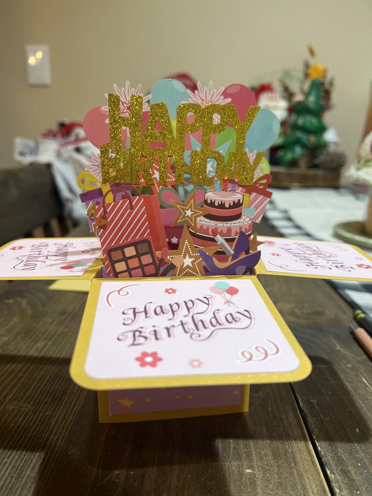 ROBBEAR Funny Cat Pop Up Birthday Card, Funny 3D Birthday Cards for Adults and Kids with Envelopes, Handmade Gifts for Cat Mom, Dad, Friend and Every Cat Lover customer photo 2