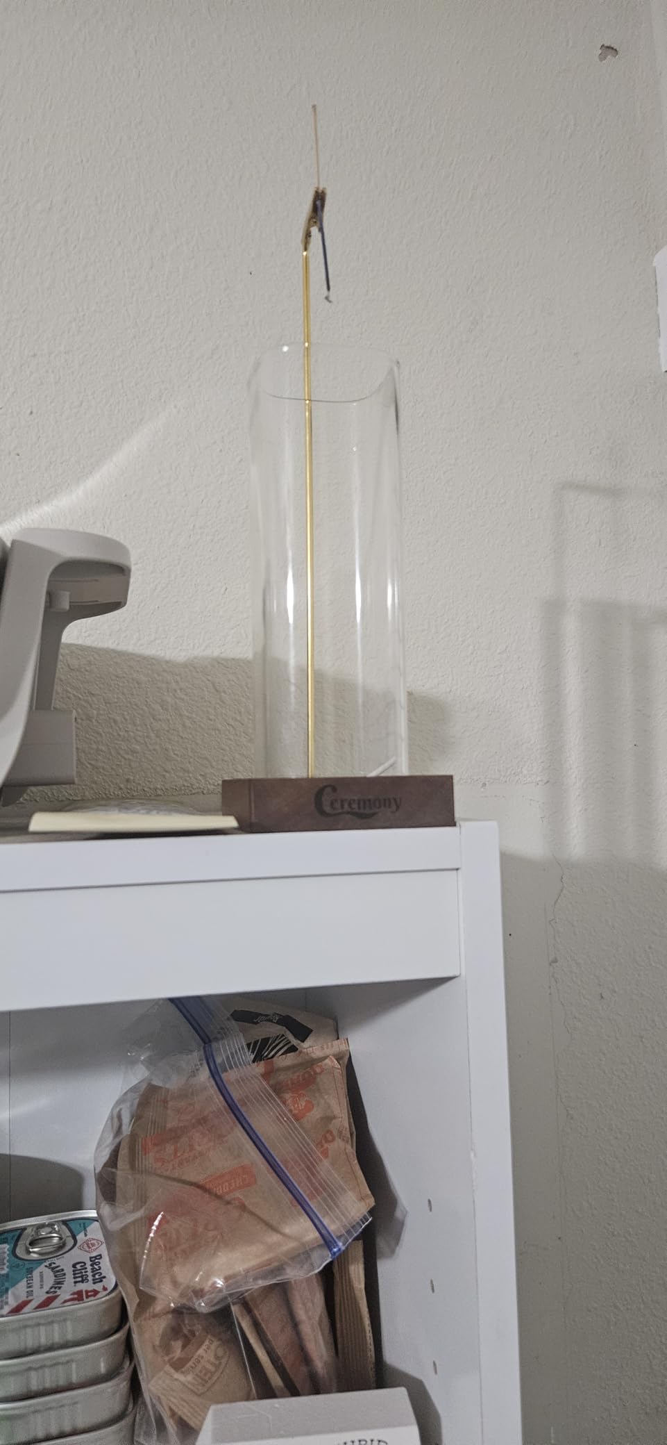 Ceremony Incense Holder, Wooden Incense Burner with Glass Ash Catcher (Wooden Square) customer photo 1