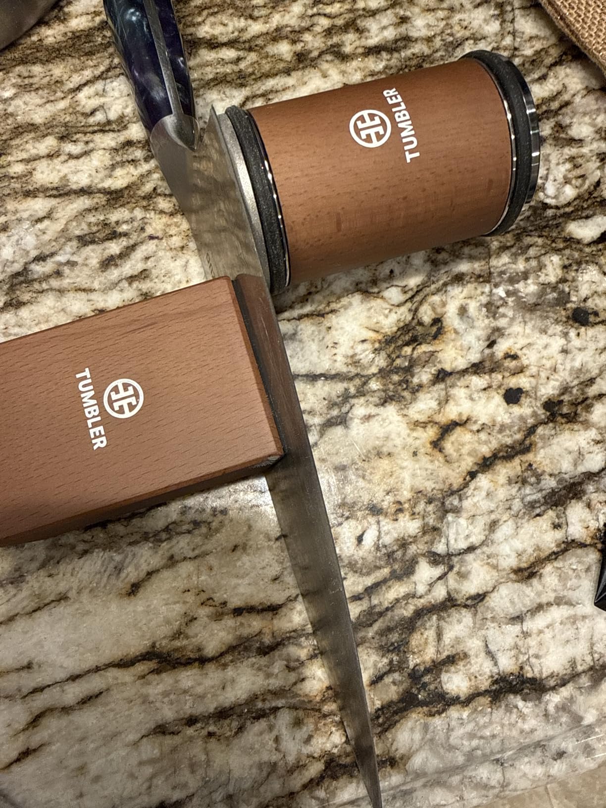 The Original Tumbler Rolling Knife Sharpener™ (Wood) customer photo 1