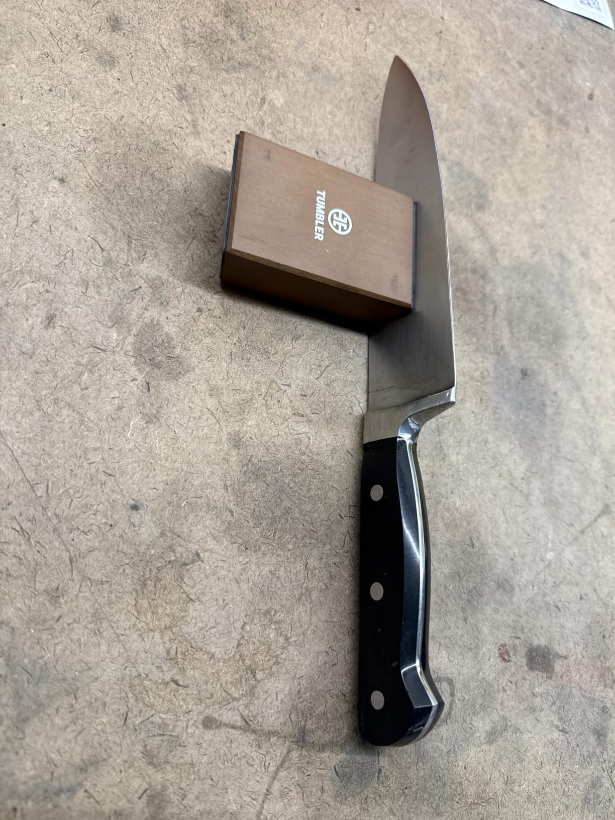 The Original Tumbler Rolling Knife Sharpener™ (Wood) customer photo 2