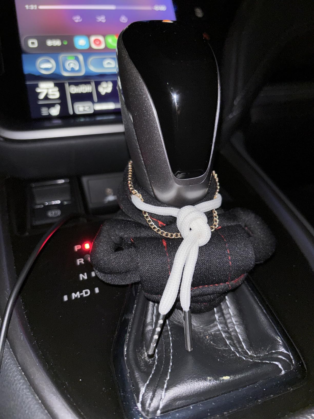 SLLAK Gear Shift Hoodie Cover, Universal Car Shift Knob Hoodie, Mini Hoodie for Car Shifter, Automotive Interior Cute Gadgets, Car Accessories and Decorations customer photo 2