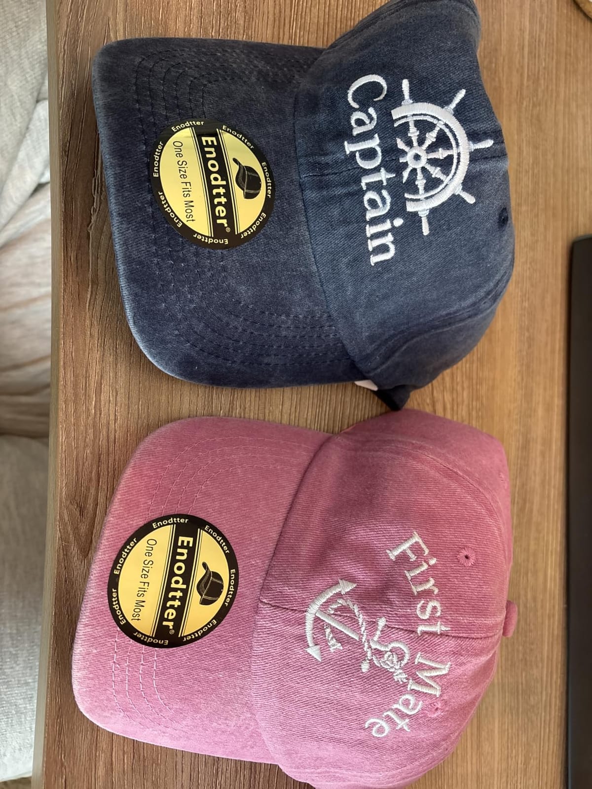 Embroidered Captain & First Mate Baseball Caps Set for Men Women customer photo 1