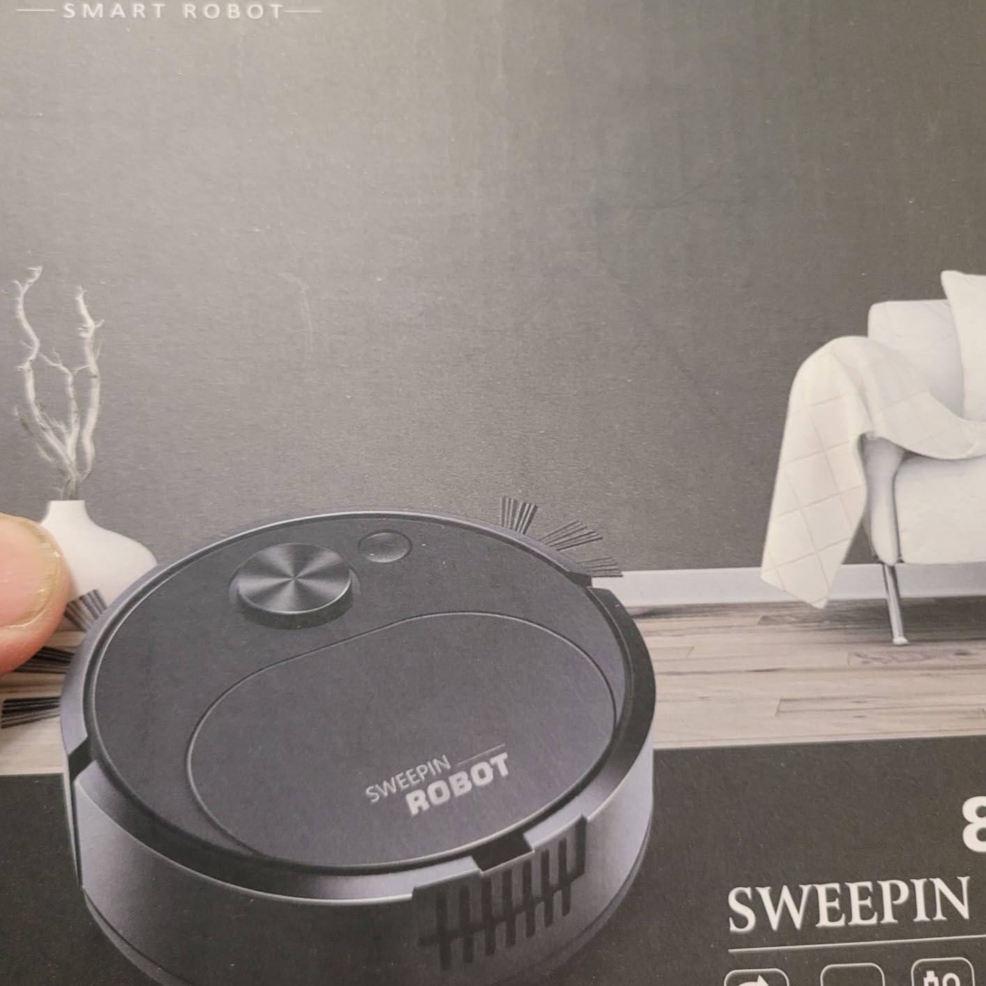 Robot Vacuum Cleaner, Powerful Suction Quiet Robotic Vacuum Cleaner Cleans Hard Floors to Low Pile Carpets Ideal for Pet Hair customer photo 1
