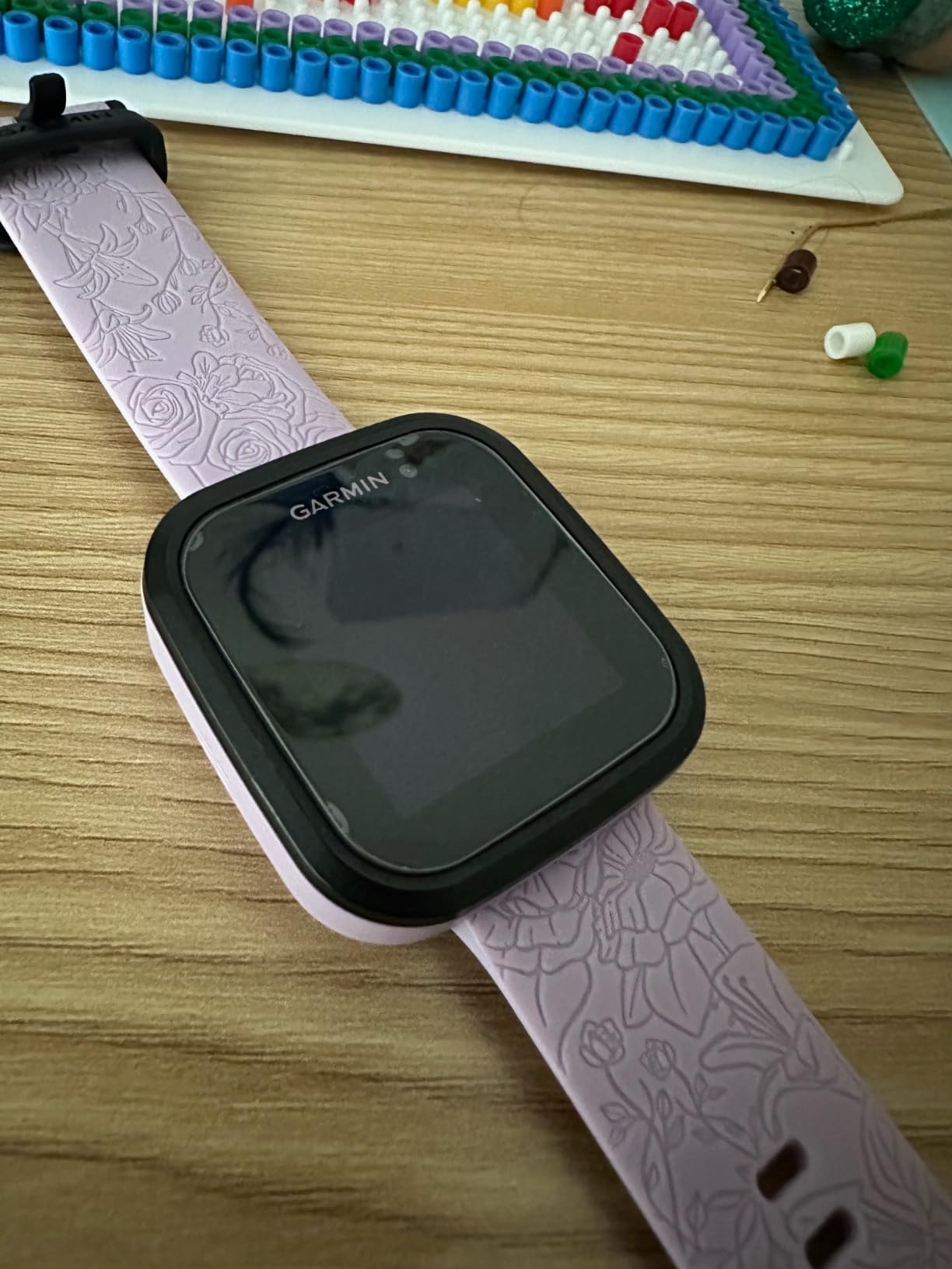Garmin Bounce™, Kids Smartwatch, Two-Way Text and Voice Messaging, Location Tracking, Lilac Floral customer photo 2