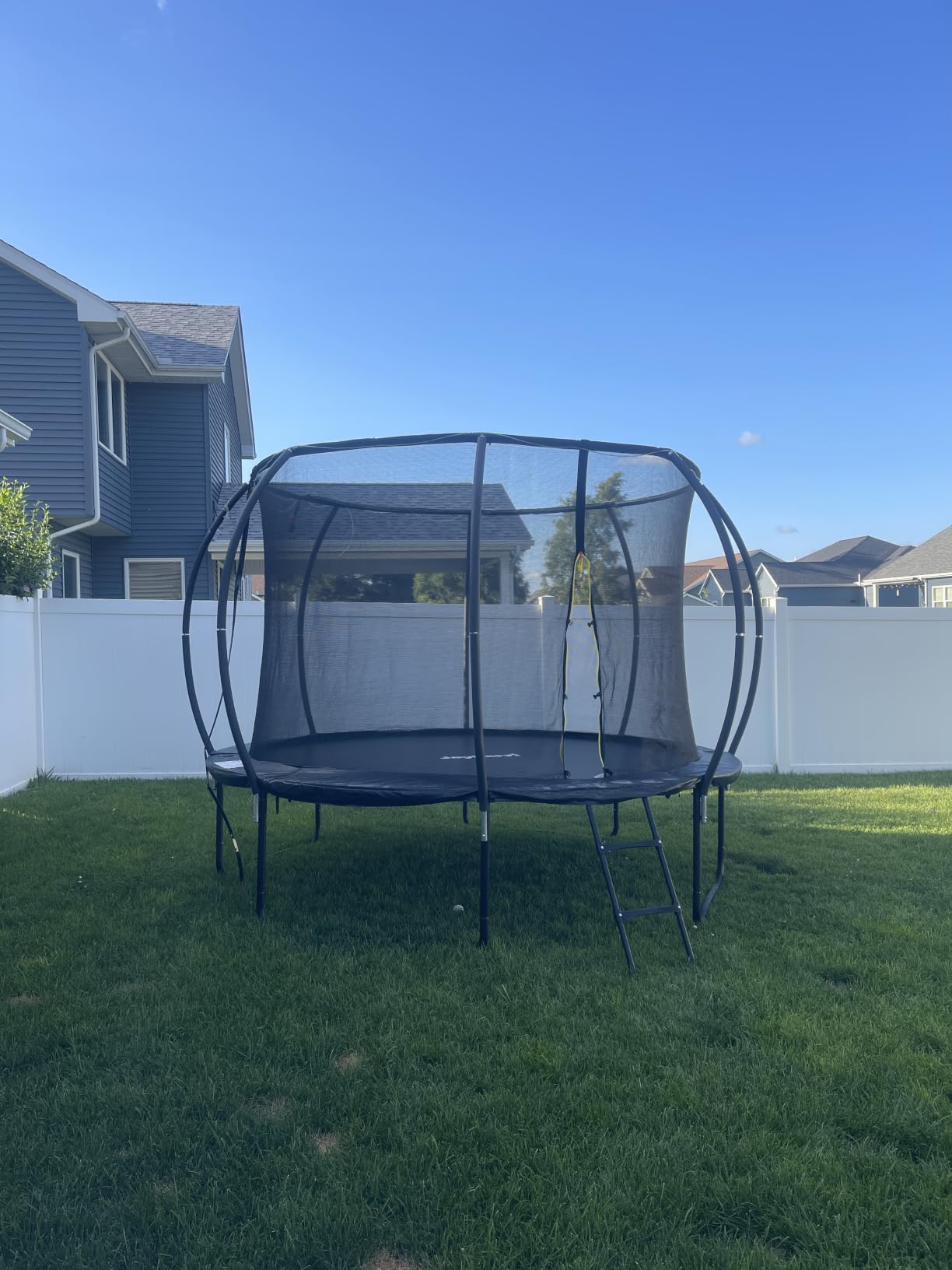 JoyBerri Outdoor Trampoline – with LED Lights, Net, Ladder, ASTM Certified customer photo 1