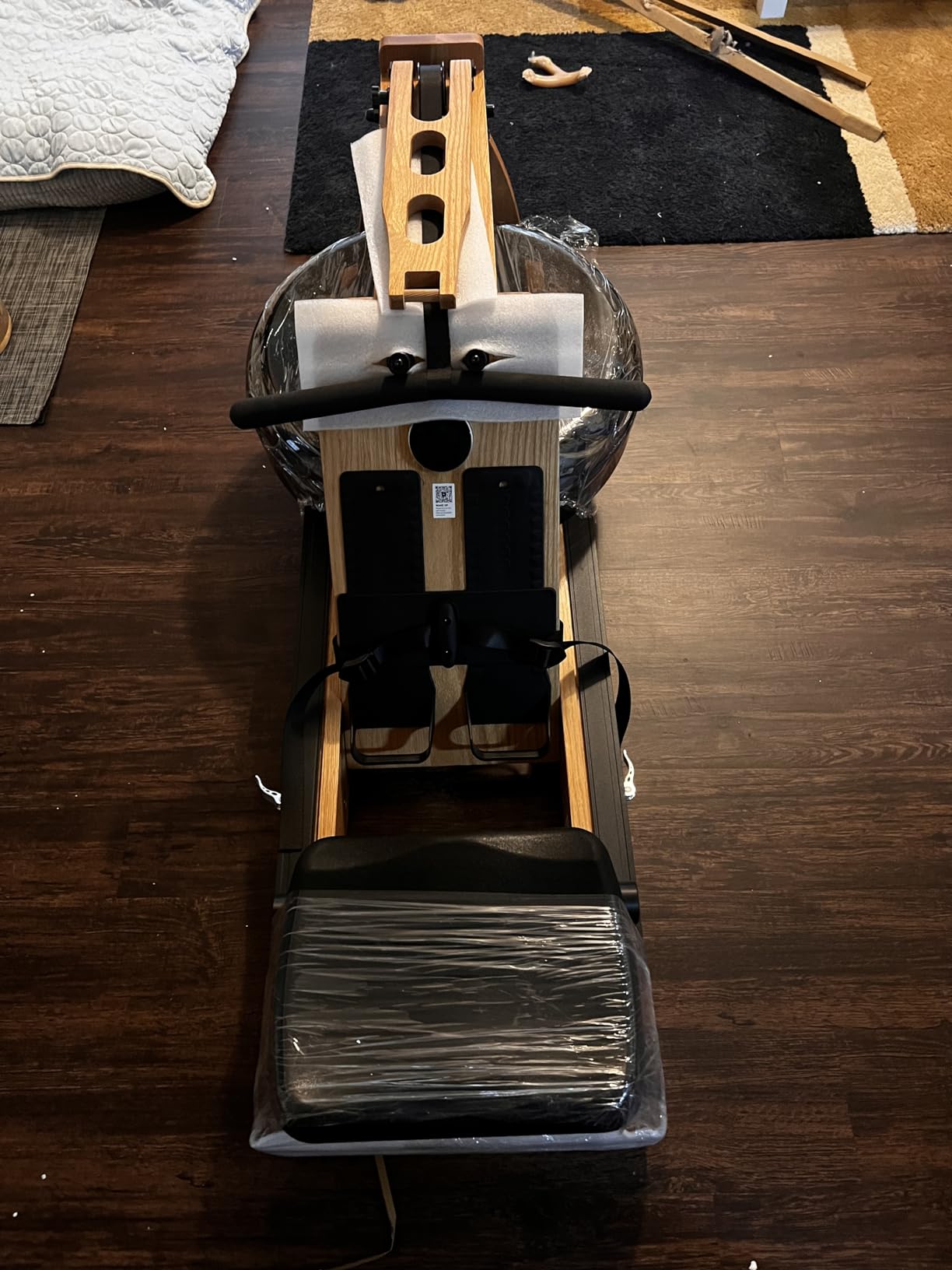 MERACH Foldable Wooden Rowing Machine, Water Electromagnetic Rower Machine for Home Use, Exclusive App Lifetime Membership, Patented Space Saver, MERACH Go Technology, 950 customer photo 1