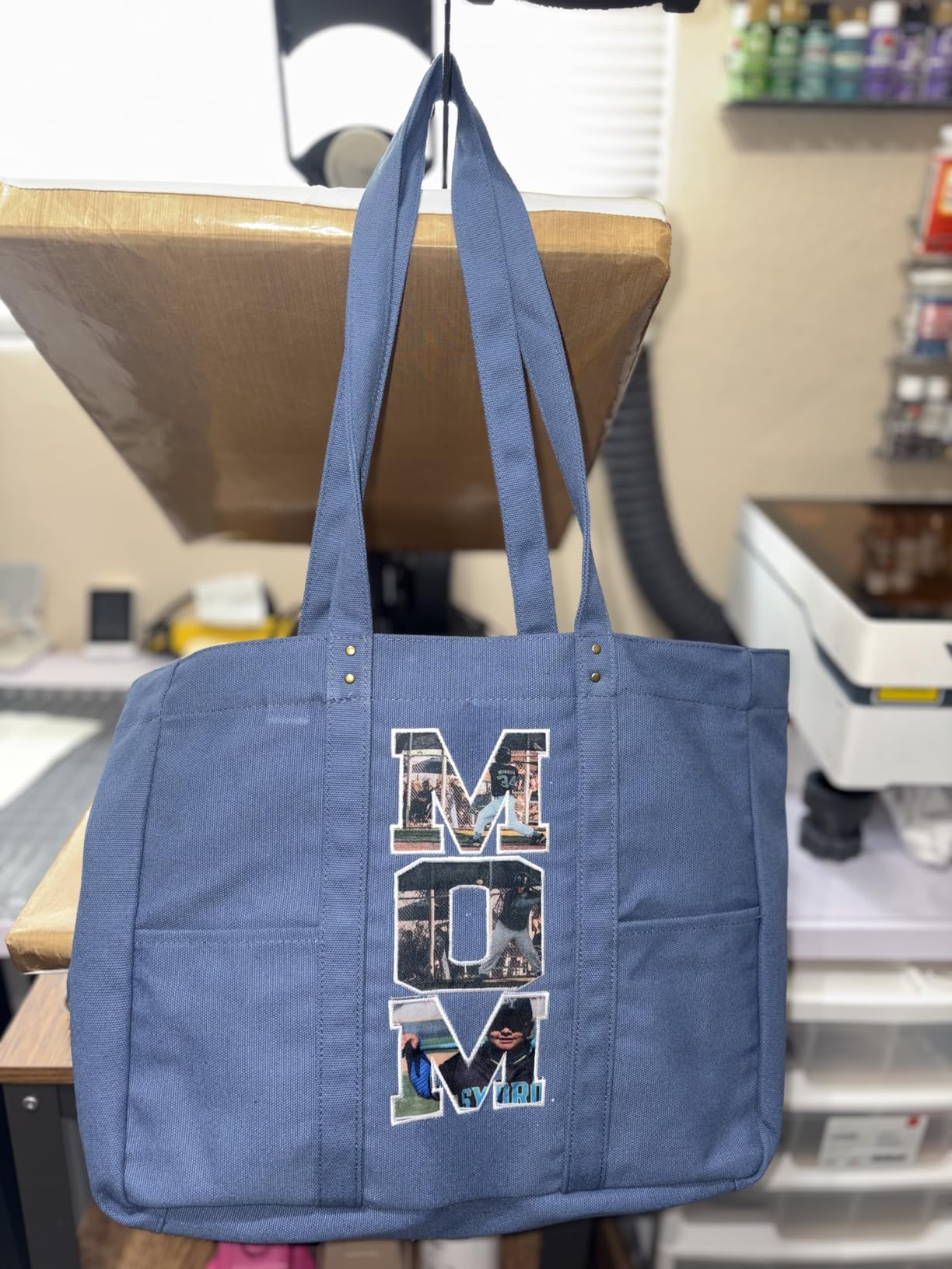 HOMESPON Large Canvas Tote Bag, Magnetic Work Laptop Pack for Women customer photo 1