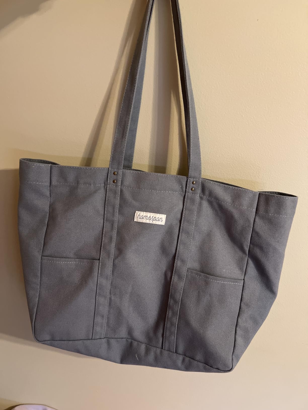 HOMESPON Large Canvas Tote Bag, Magnetic Work Laptop Pack for Women customer photo 2