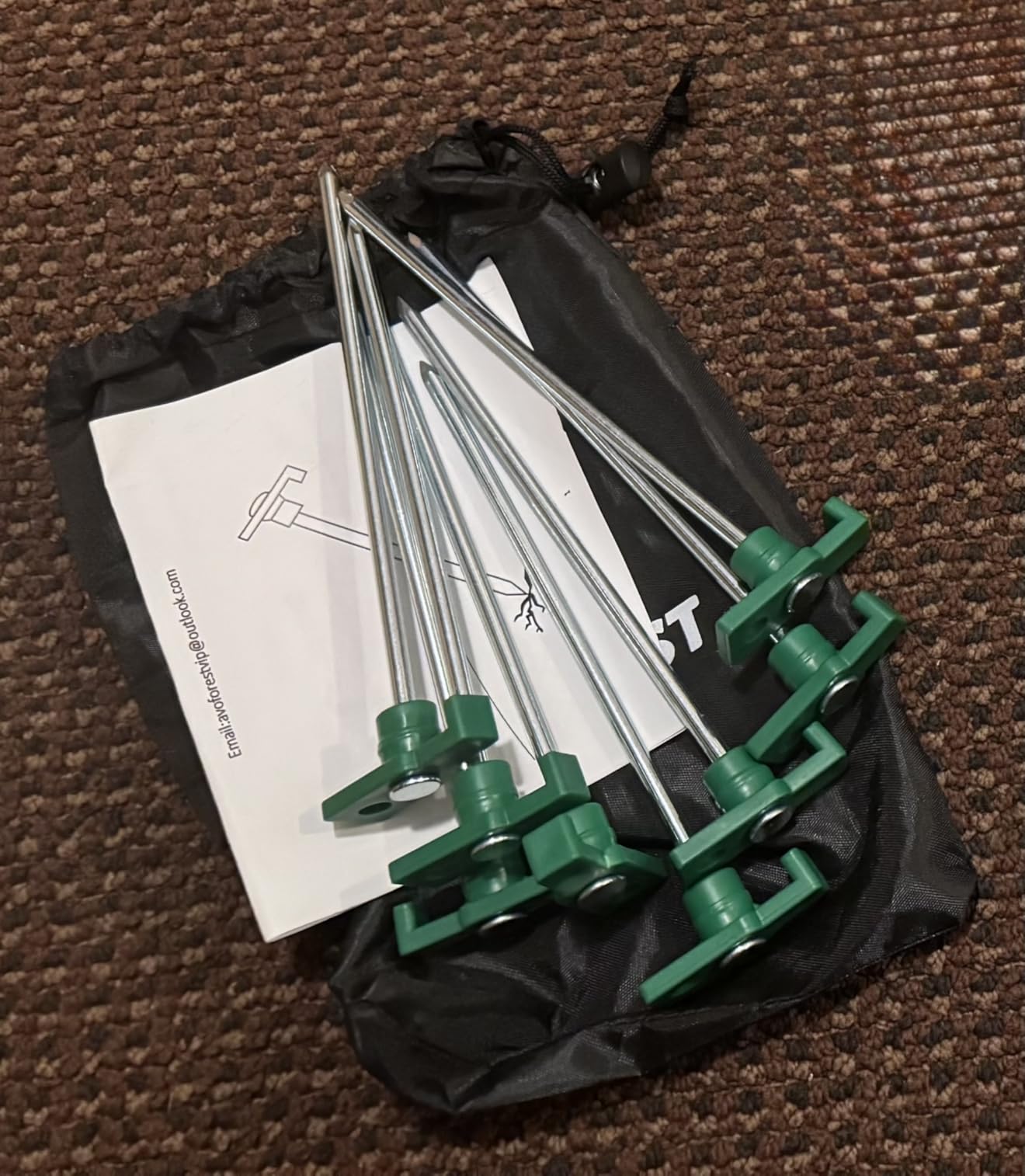 12 Pack Tent Stakes Heavy Duty Camping Stakes,AVOFOREST 7.1inch Non-Rust Metal Tent Pegs with Storage Bag Ground Stakes Tent Spikes Camping,Garden,Hiking Orange (Orange 12pcs, 7.1IN) customer photo 1