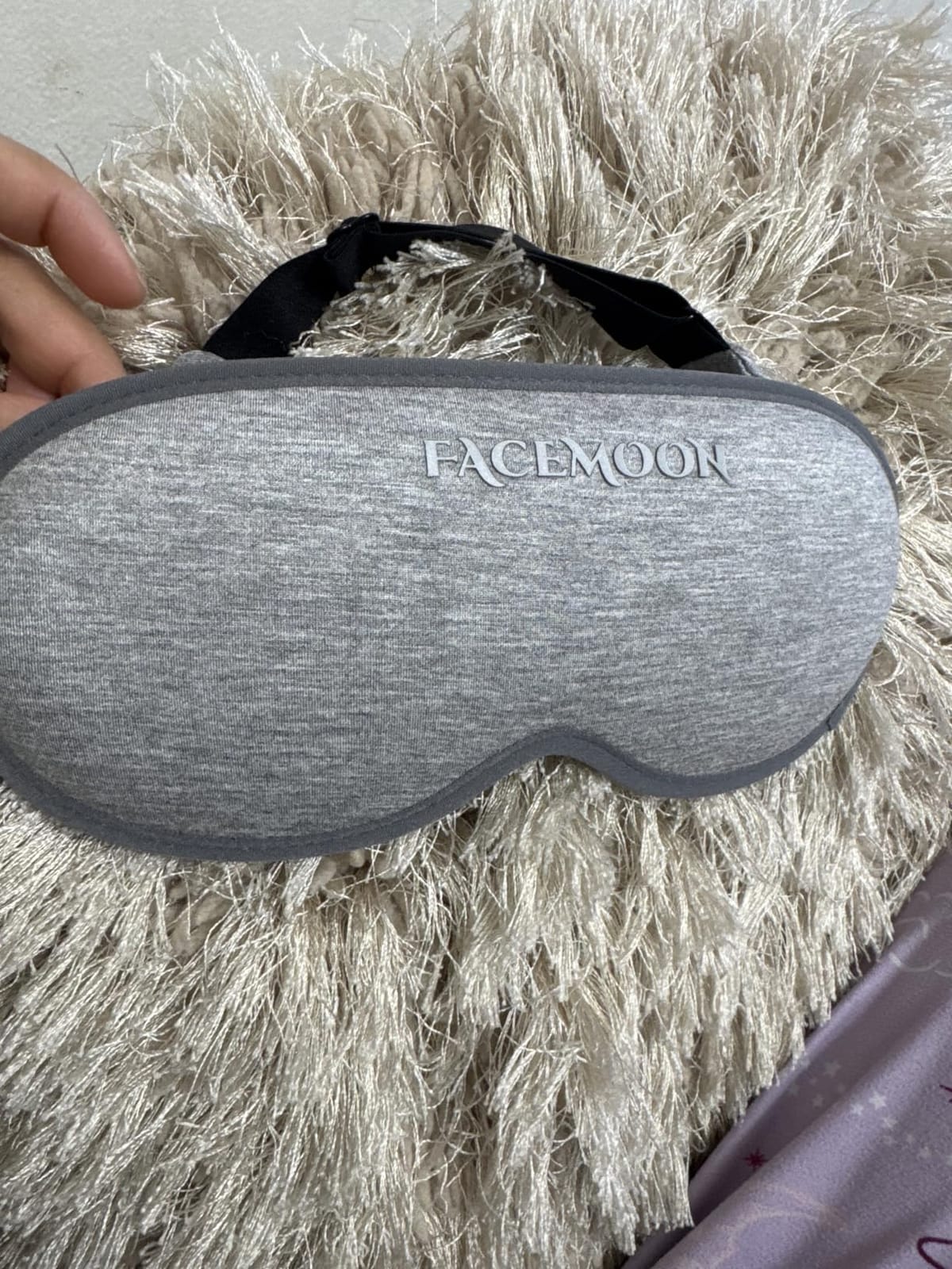 FACEMOON 3D Blackout Weighted Eye Mask for Sleep, Airplane Travel Essential customer photo 1
