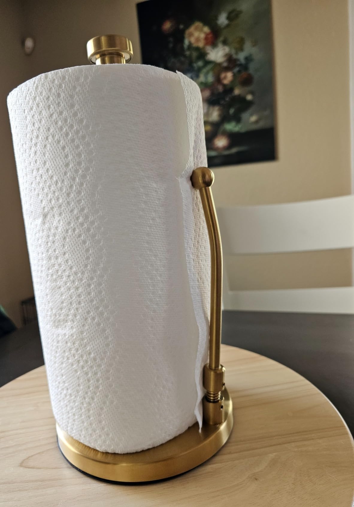 SMARTAKE Paper Towel Holder Countertop, Non-Slip Weighted Base, Gold customer photo 1