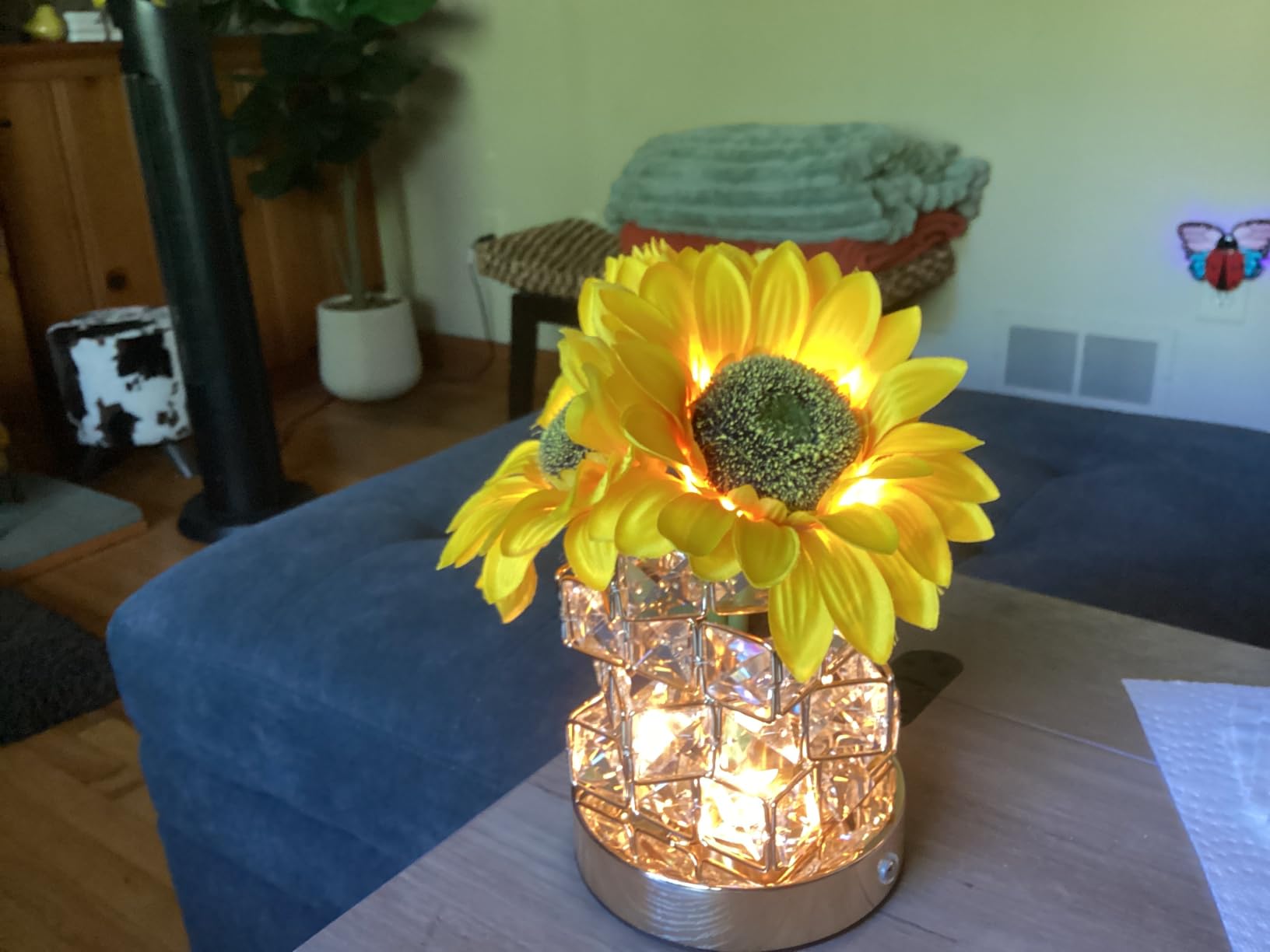 Sunflowers Flower Lamp Cordless Touch Table Lamp Birthday Gifts for Women customer photo 2