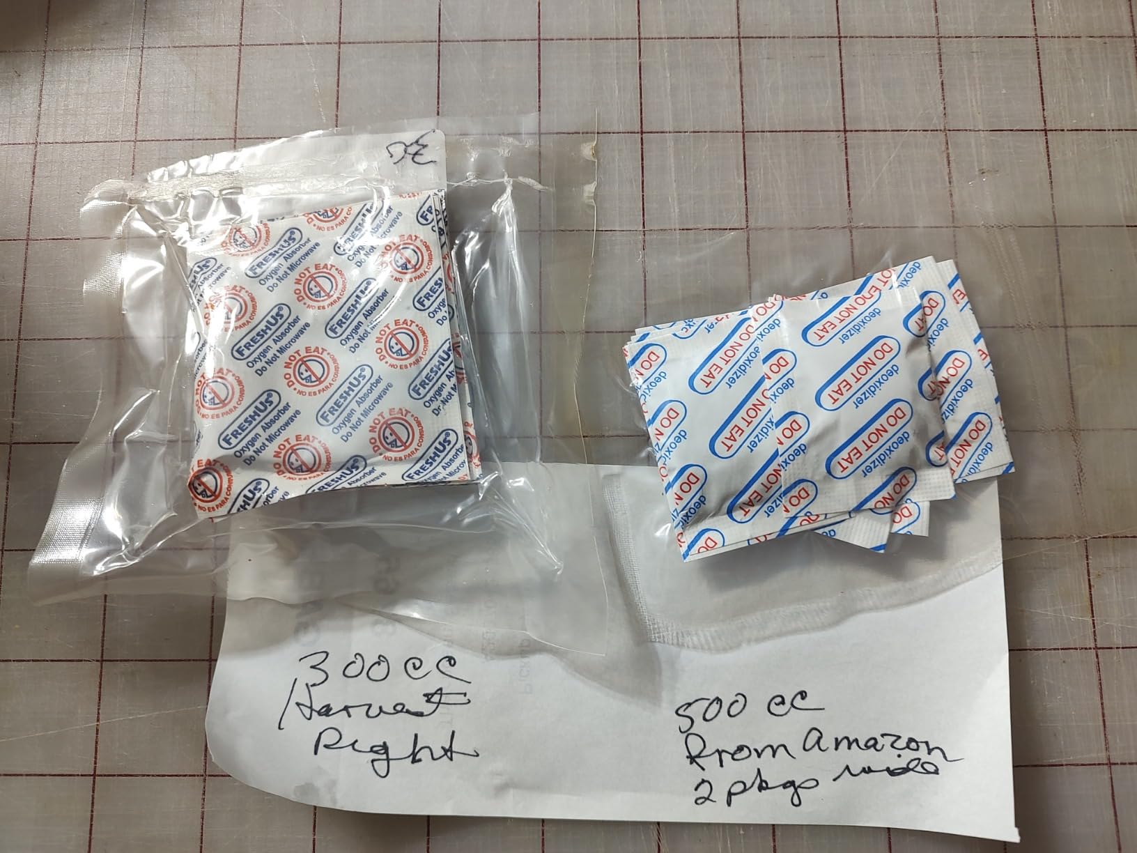 500cc Oxygen Absorbers for Food Storage - 100 Count (20x Packs of 5) - for Long Term Food Storage & Survival, Mylar Bags, Canning, Harvest Right Freeze Dryer, Dehydrated, and Preserved Foods customer photo 2