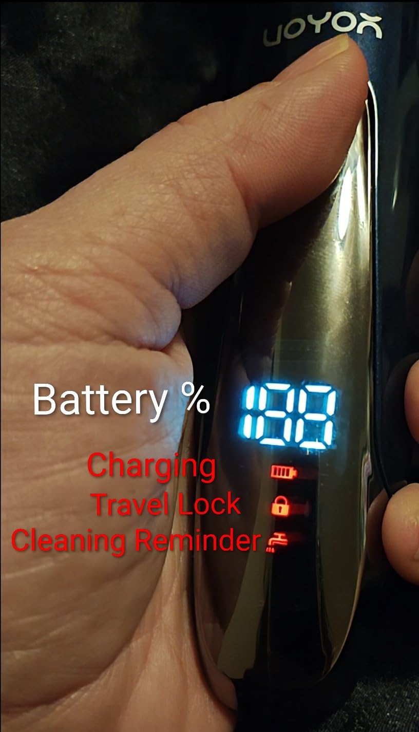VOYOR Electric Razor for Men Wet & Dry, 3D Rotary Electric Shavers for Men customer photo 1