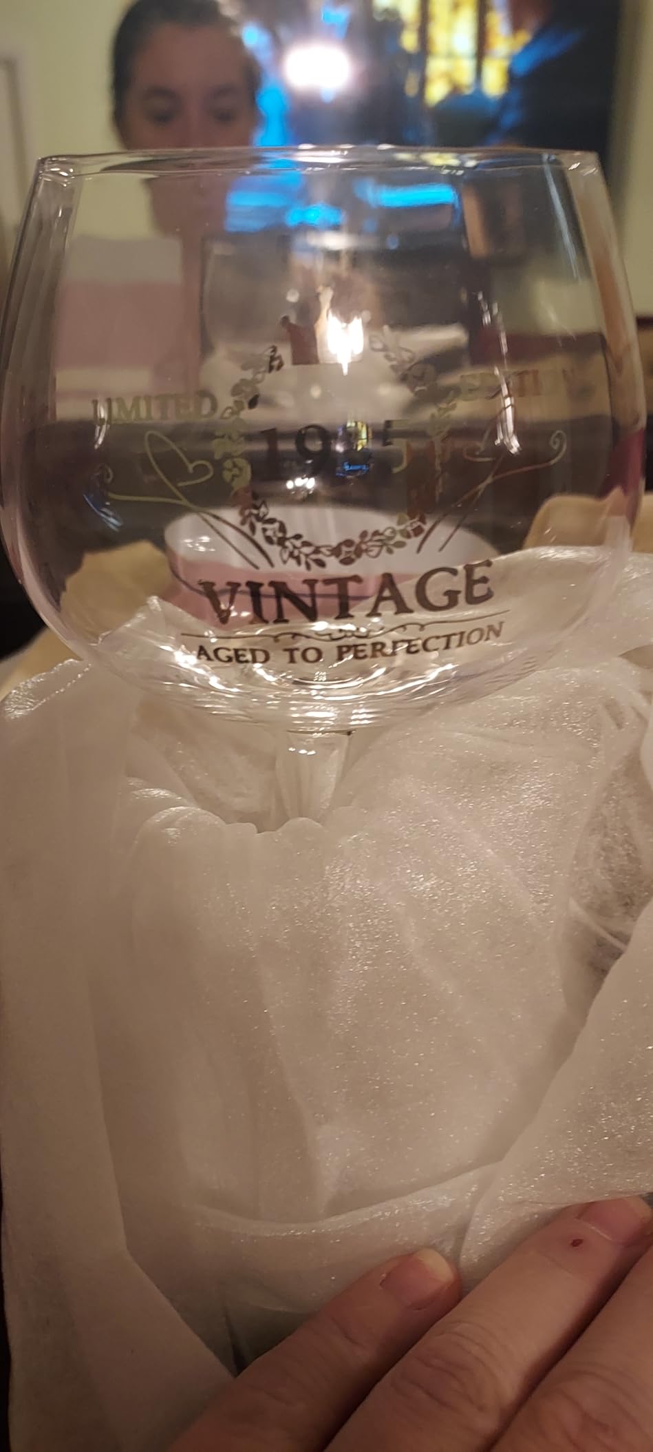 30th Birthday Gifts for Women, Vintage 1996 Engraved Wine Glass in Gift Box customer photo 2