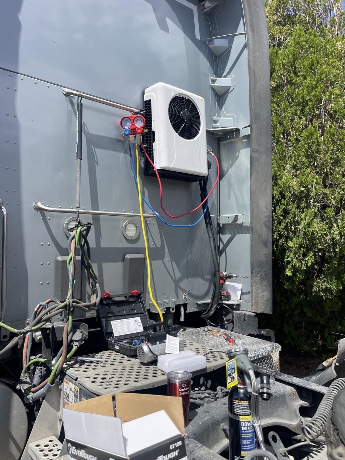 12V Truck Camper Van Air Conditioner 10000BTU,12v Mini Electric Split Air Conditioning 12 volt AC Unit for Semi Trucks RV Motorhome Crane Tractor Automotive Boat Camper Van customer photo 2