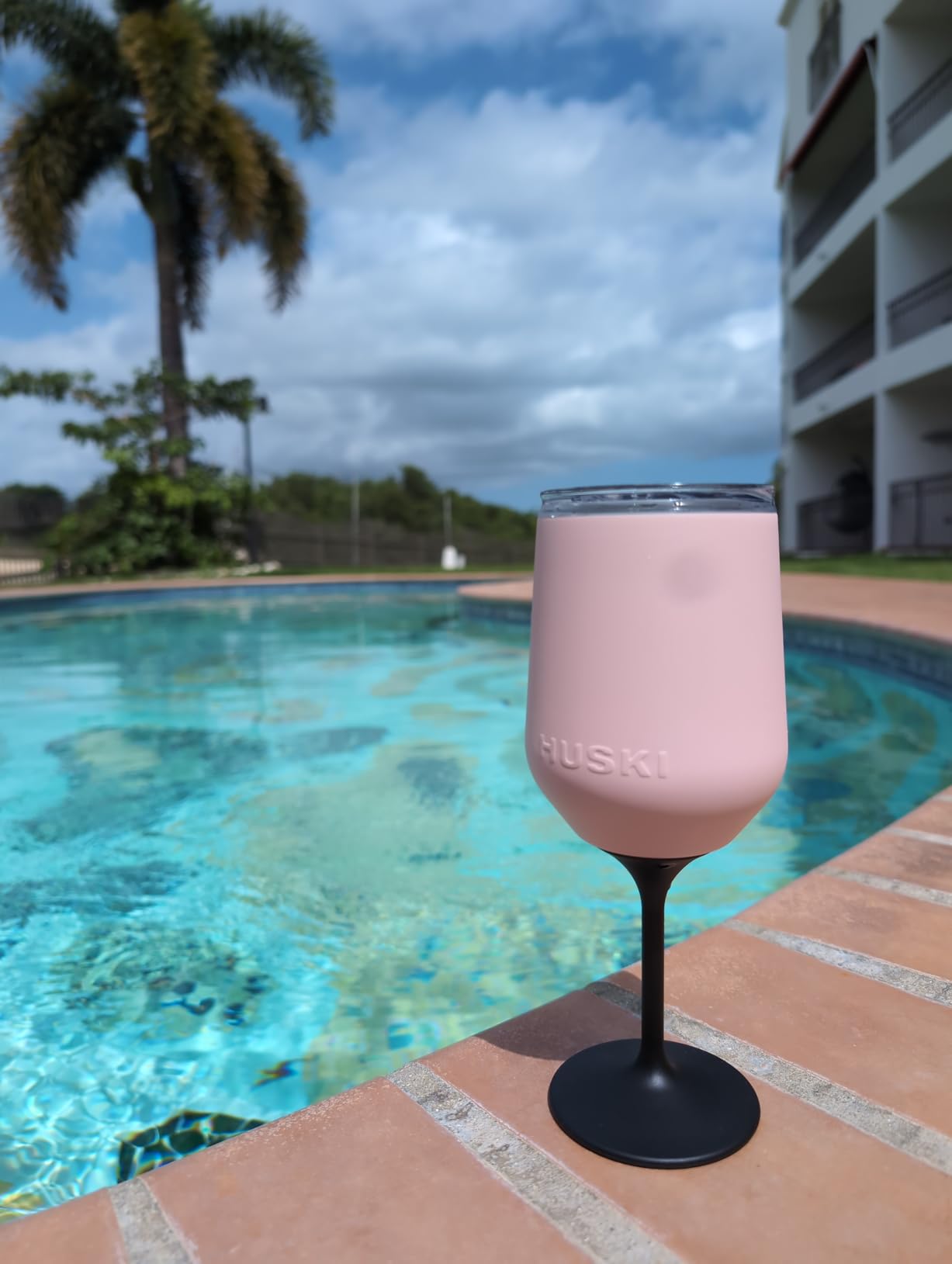 Huski Wine Tumbler 2.0 | NEW | Award-winning Design with Detachable Stem | Premium Stainless Steel Wine Glass with Lid | Triple Insulated Tumbler | 12oz Capacity | Great Gift (Powder Pink) customer photo 1