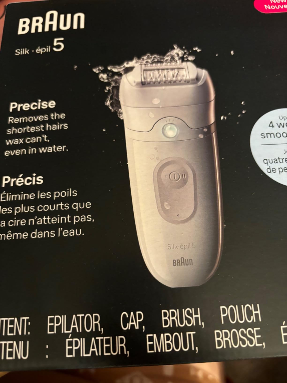 Braun Epilator Silk-épil 5, Hair Removal Device, Women Shaver & Trimmer, Wet and Dry, Includes Skin Contact Cap, SE5-011, Grey customer photo 2