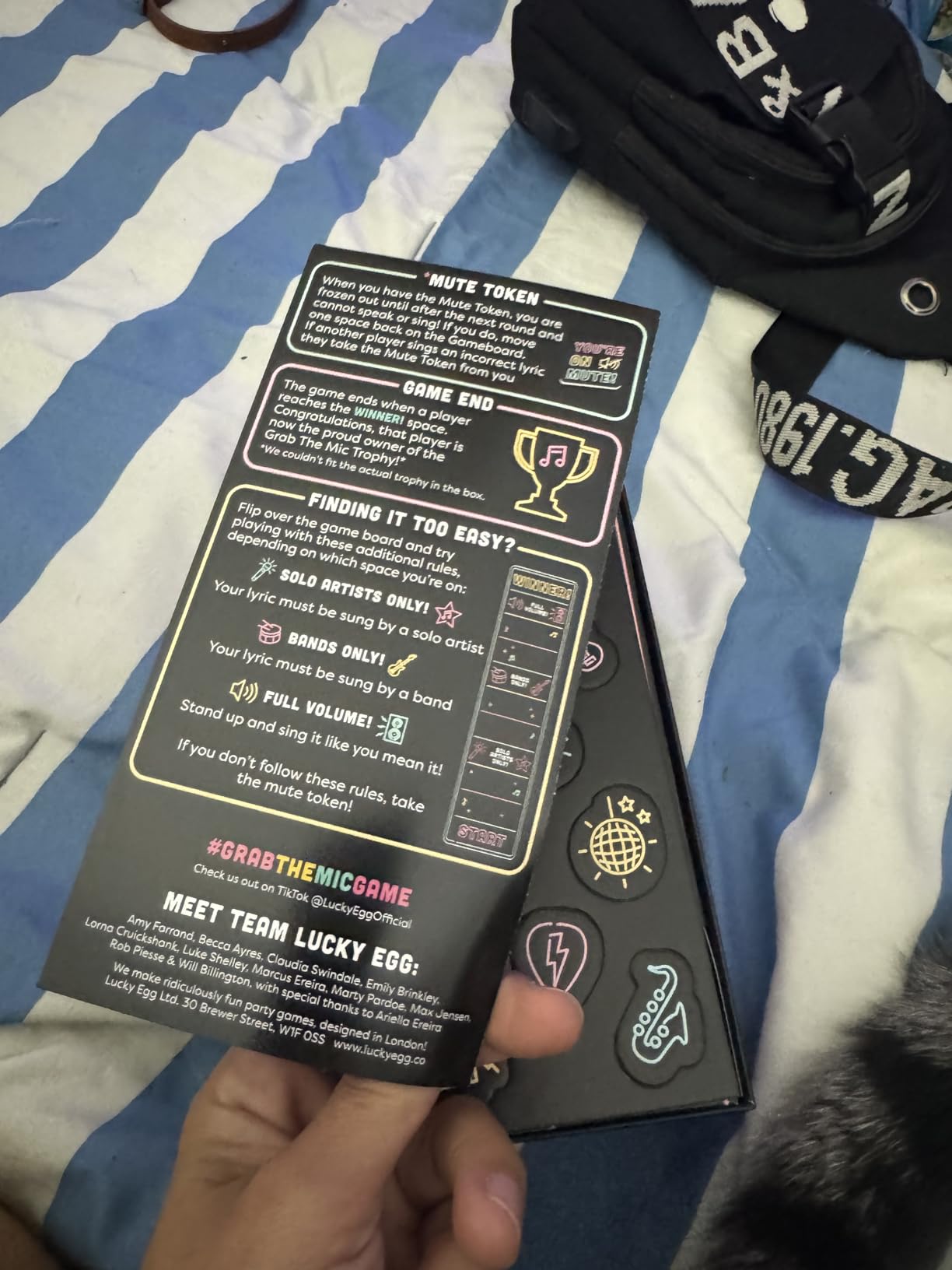 Grab The Mic - Award Winning Karaoke Party Game for Bad Singers w Foam Mic customer photo 2