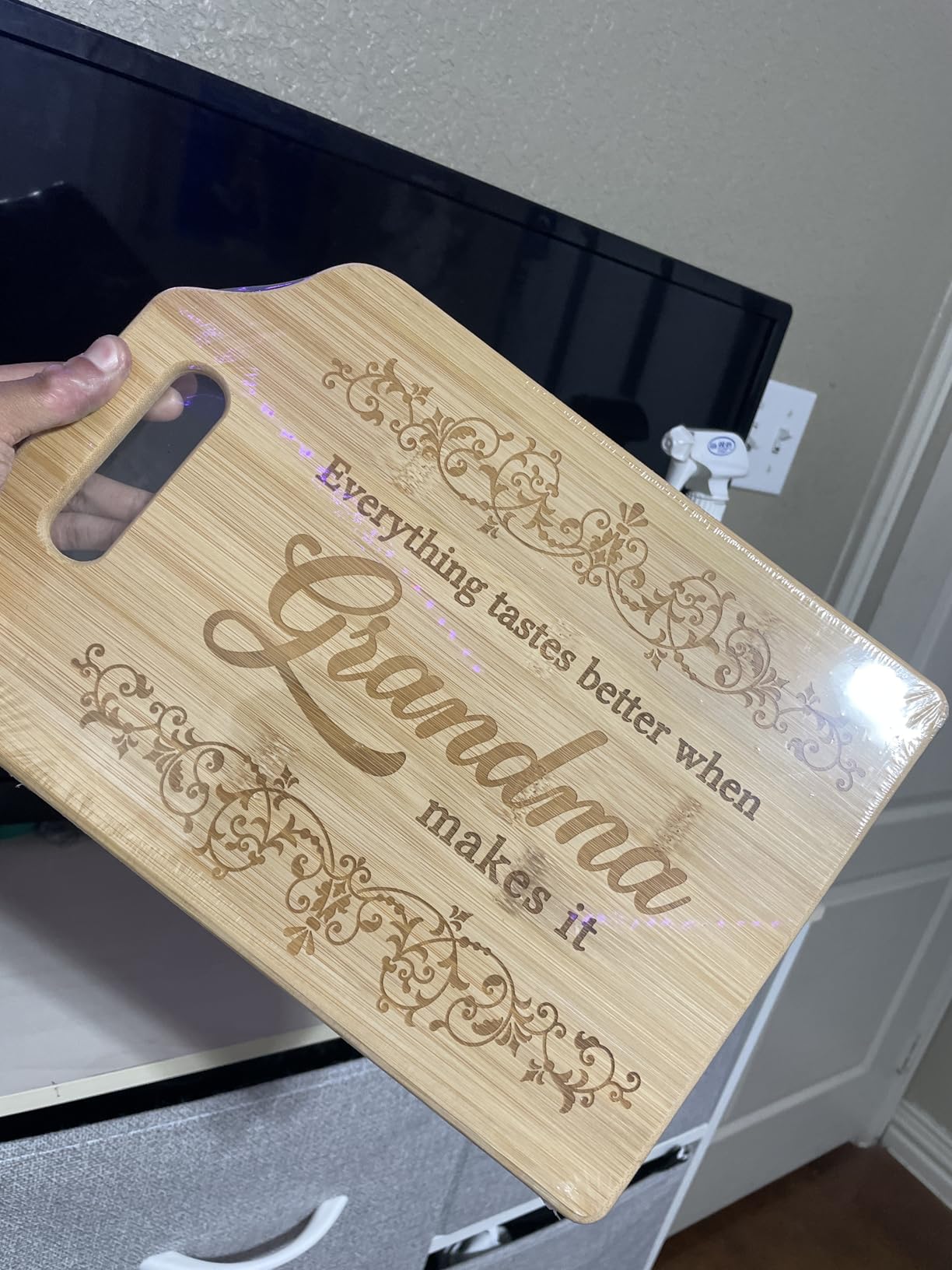 Dad Birthday Gift for Dad Gifts - Engraved Bamboo Cutting Board customer photo 1