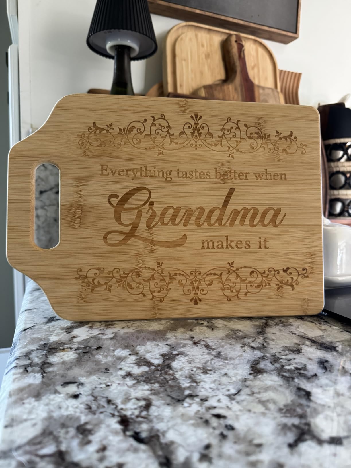 Dad Birthday Gift for Dad Gifts - Engraved Bamboo Cutting Board customer photo 2
