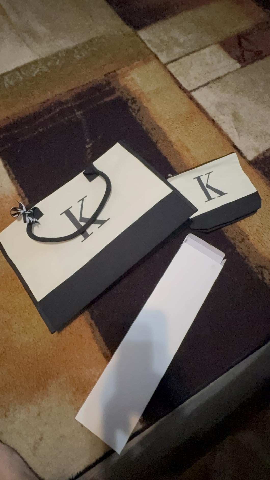 Monogrammed Canvas Tote Bag with Zipper Pockets - Ideal Gift for Mom, Teacher, Sister customer photo 2