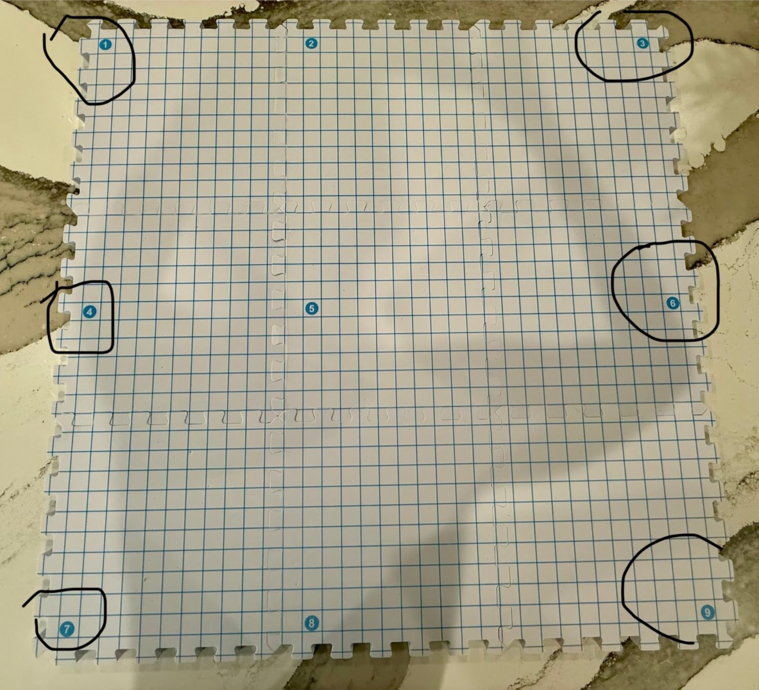 9 Pack Blocking Mats for Knitting & Crochet Project, Extra Thick Knitting Blocking Mat with Grid Lines，Knitting Mats with 100 T-Pins and Storage Bag customer photo 2