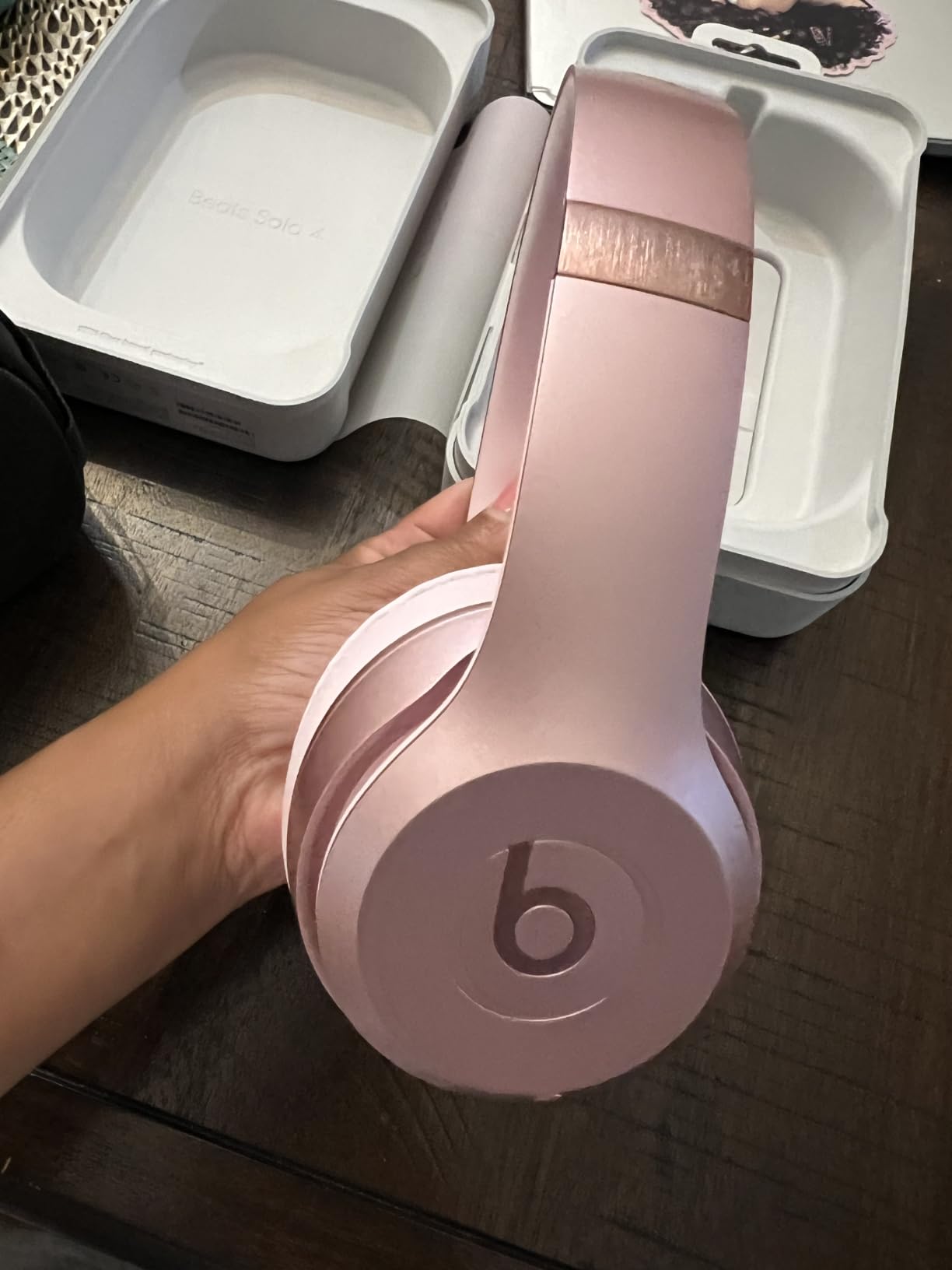 Beats Solo 4 - Wireless On-Ear Bluetooth Headphones, Up to 50-Hour Battery Life, Ultra-Lightweight Comfort, Powerful and Balanced Sound, Apple & Android Compatible - Slate Blue customer photo 2