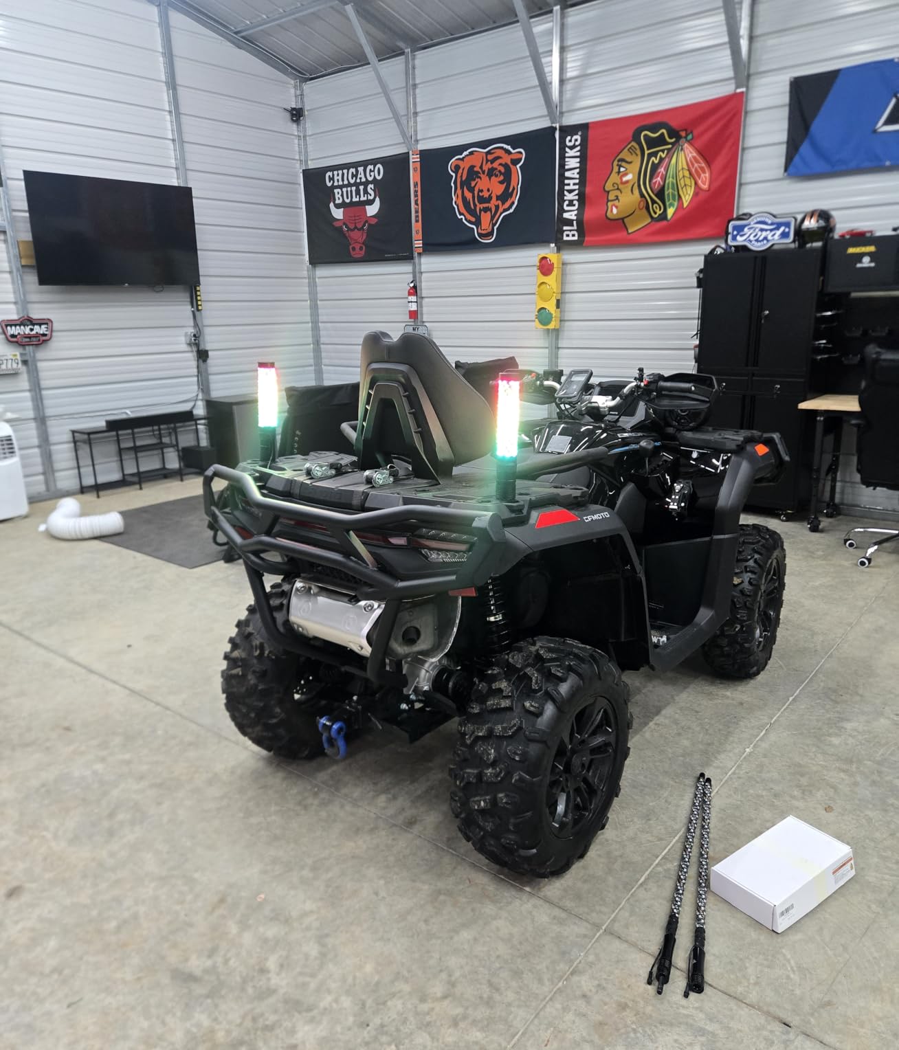 2 Pack 1FT Fat Whip Lights, LED Whip Lights with App & Remote Control, Spiral RGB Chasing Lighted Antenna Whips with Rocker Switch, Music Whip Light for SXS UTV ATV RZRCan-Am X3 Off-Road customer photo 1