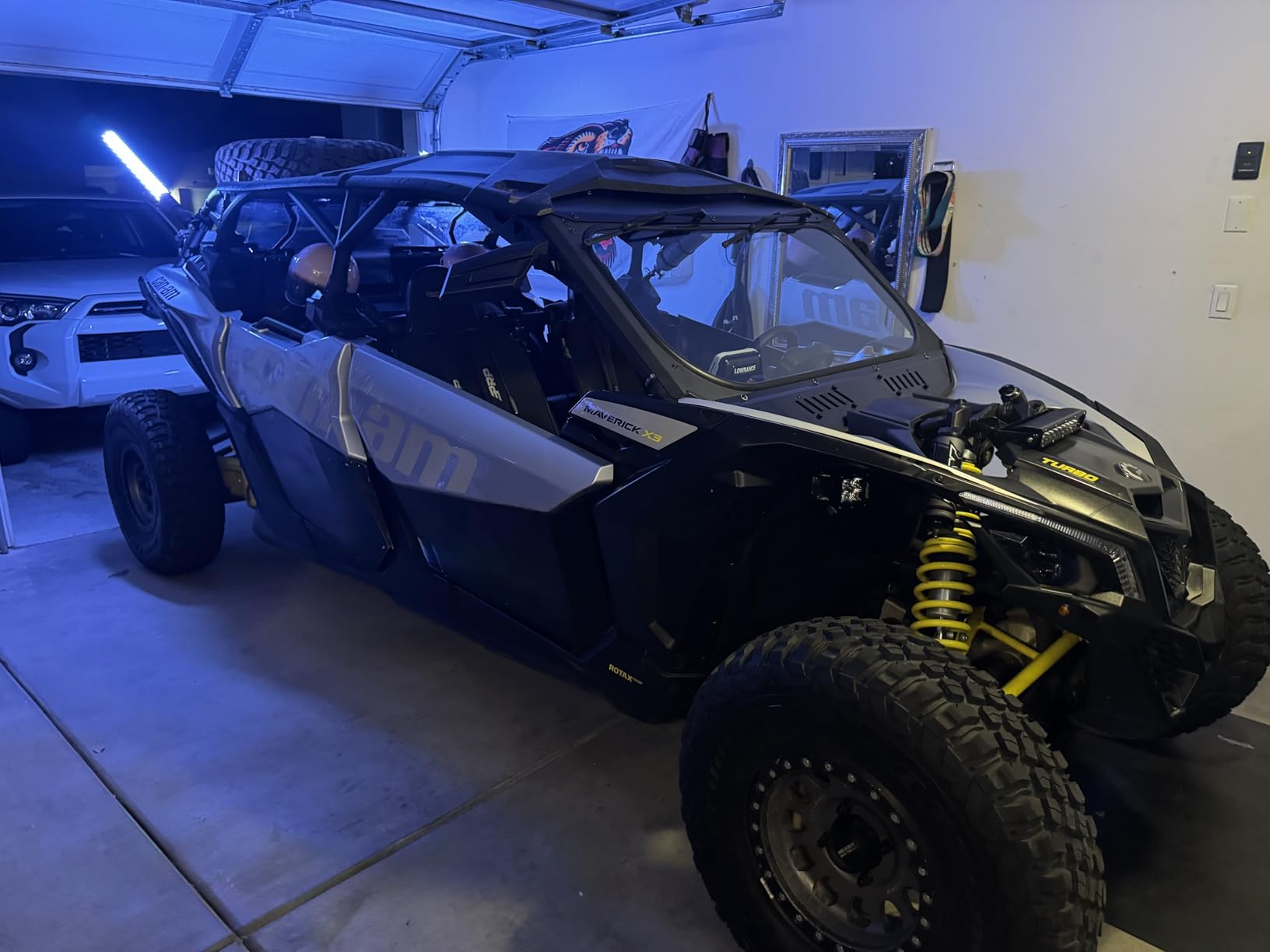 2 Pack 1FT Fat Whip Lights, LED Whip Lights with App & Remote Control, Spiral RGB Chasing Lighted Antenna Whips with Rocker Switch, Music Whip Light for SXS UTV ATV RZRCan-Am X3 Off-Road customer photo 2