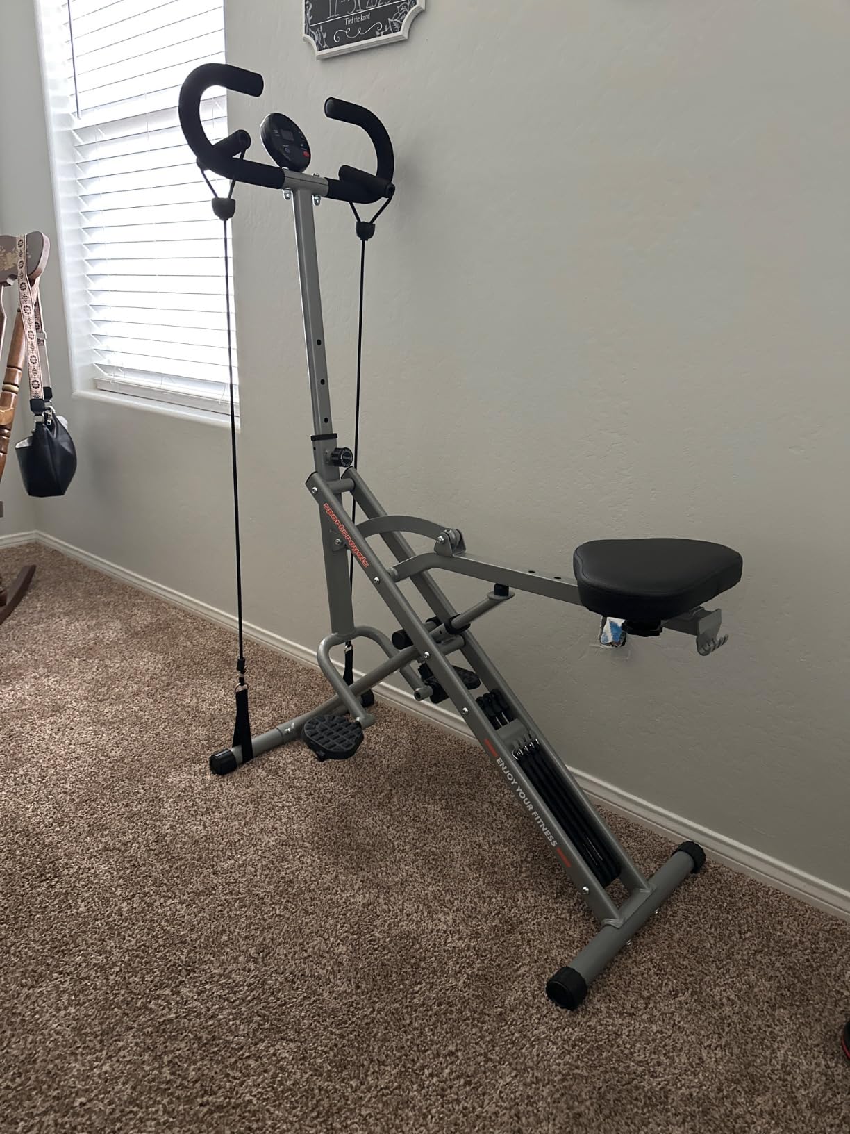 Sportsroyals Squat Machine, Squat Assist Rower for Glutes and Thighs, Foldable Exercise Equipment w/ Four Adjustable Resistance for Home, Full Body Workout Machine customer photo 1