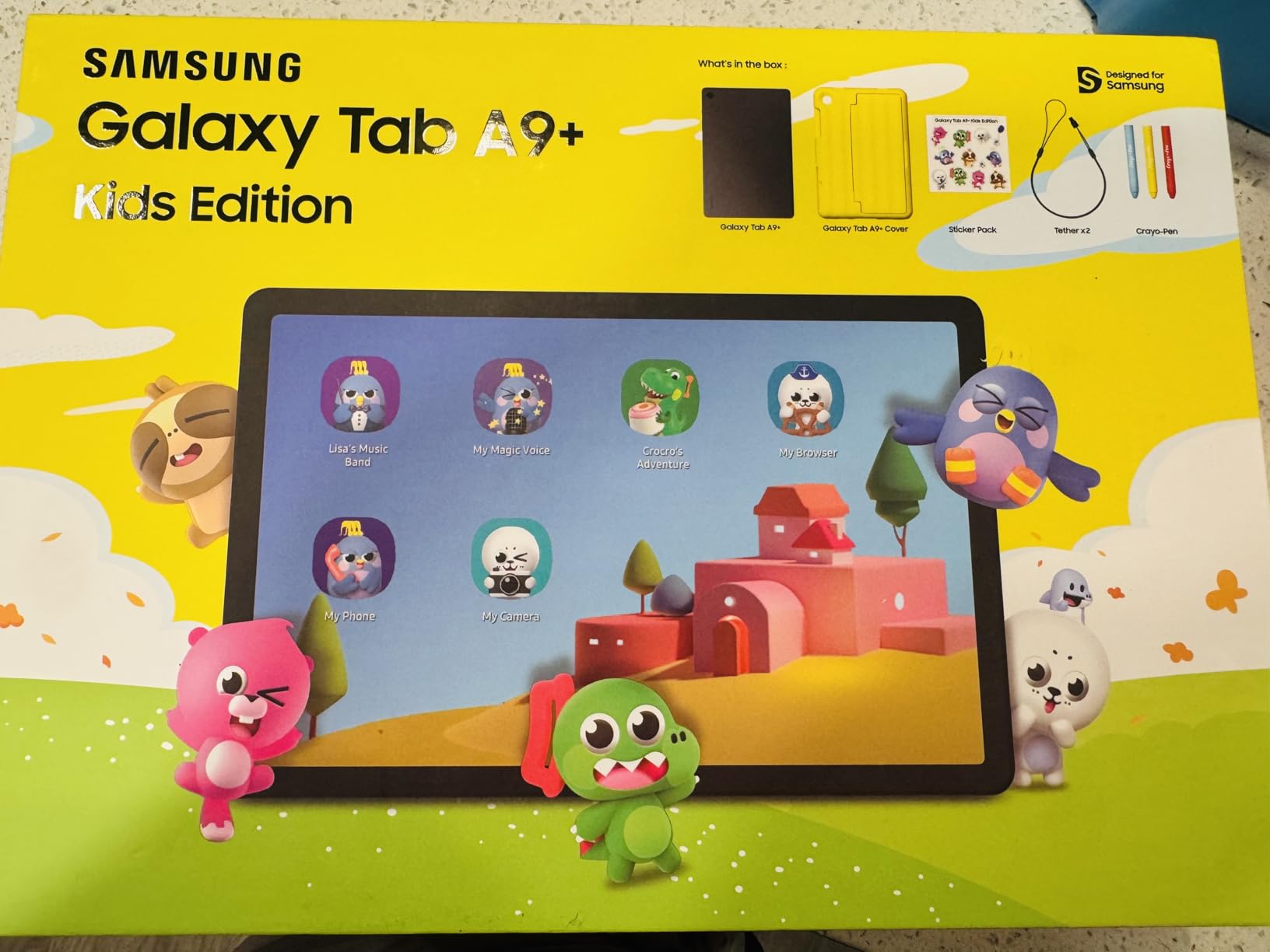 Samsung Galaxy Tab A9+ Kids Edition 11” 64GB WiFi Android Tablet, Long Battery Life, Expandable Storage, Slim & Lightweight, Kid-Friendly Durable Puffy Cover, US Version, Red customer photo 2