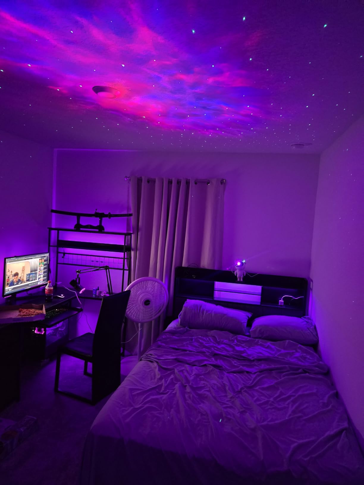 Cute Room Decor Aesthetic - Pink Astronaut Galaxy Projector for Teen Girls Bedroom, Star Projector Night Light with Remote, Kawaii Room Decor, 2025 Christmas Birthday Gifts for Teen Girls (Pink) customer photo 1