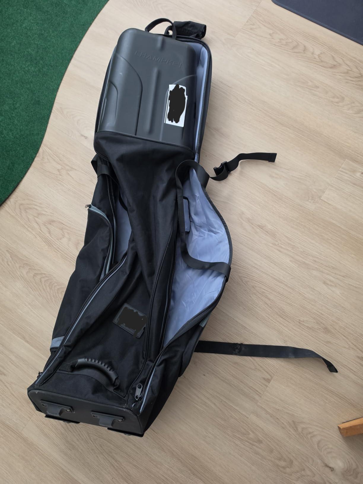 CHAMPKEY Professional Golf Travel Bags for Airlines with Password Lock - Hard Case Golf Travel Bag with Support Pole and Oversized Wheels customer photo 1