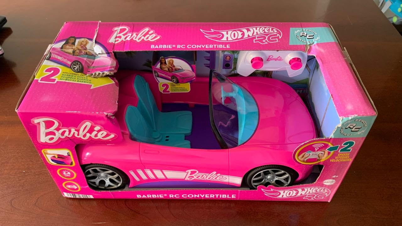 Hot Wheels Barbie RC Toy Car, Remote-Control Pink Convertible customer photo 2