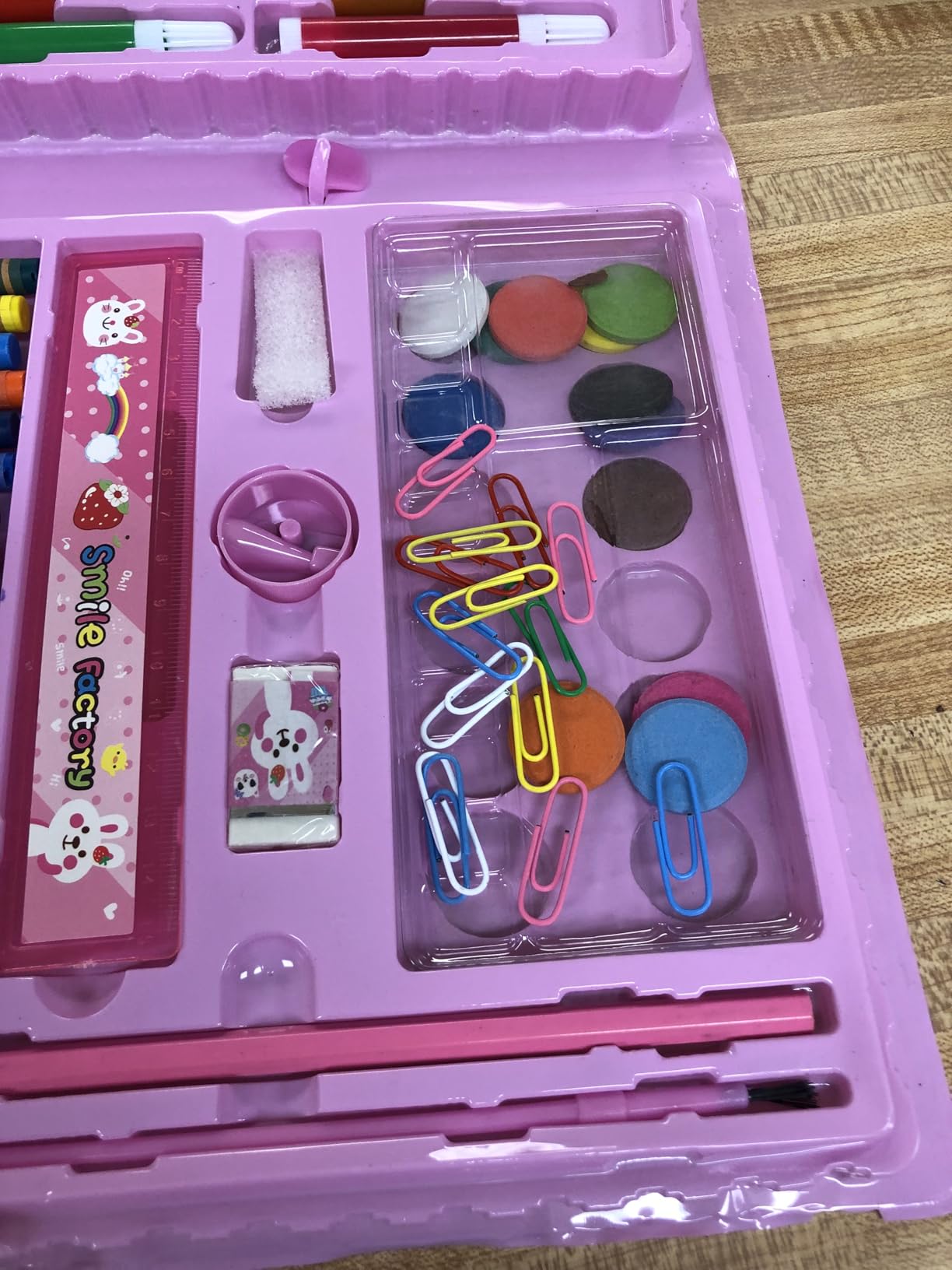 homicozy Art Supplies, Mermaid Drawing & Coloring Set with Crayons, Colored Pencils, Markers, Sketchbook, Watercolor Cakes, Stencils, Arts and Crafts Painting Kit for Kids Ages 4-10, Girls Boys Gift customer photo 2