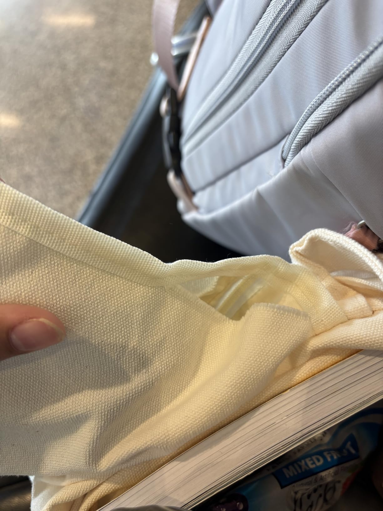 Miss Adola Aesthetic Tote Bag for Girls - with Magnetic Buckle and Zipper Inner Pocket for Women Lady Canvas Cotton Tote Bag customer photo 2