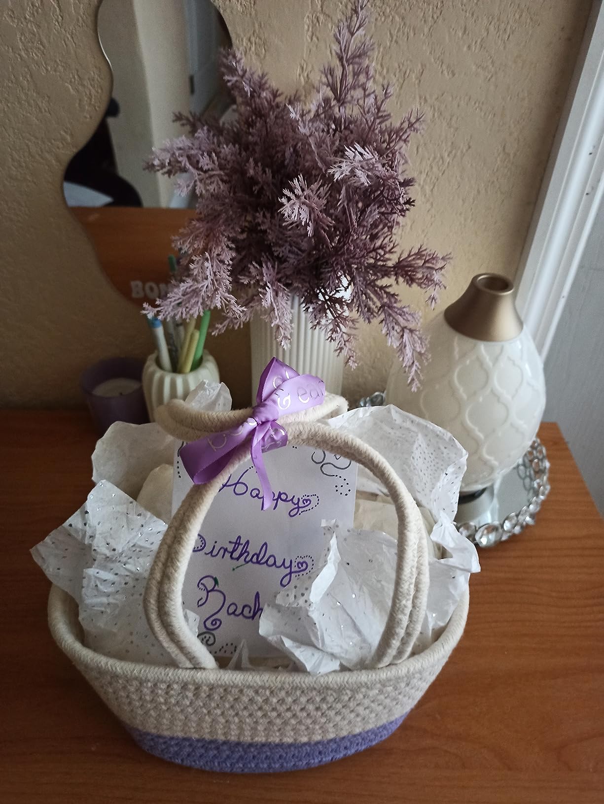 BODY & EARTH Spa Gift Baskets for Women 11pcs Lavender Gift Sets with Bubble Bath, Shower Gel, Body Lotion, Mom Birthday Gifts, Spa Kit, Purple Gift for Her, Christmas gifts customer photo 1